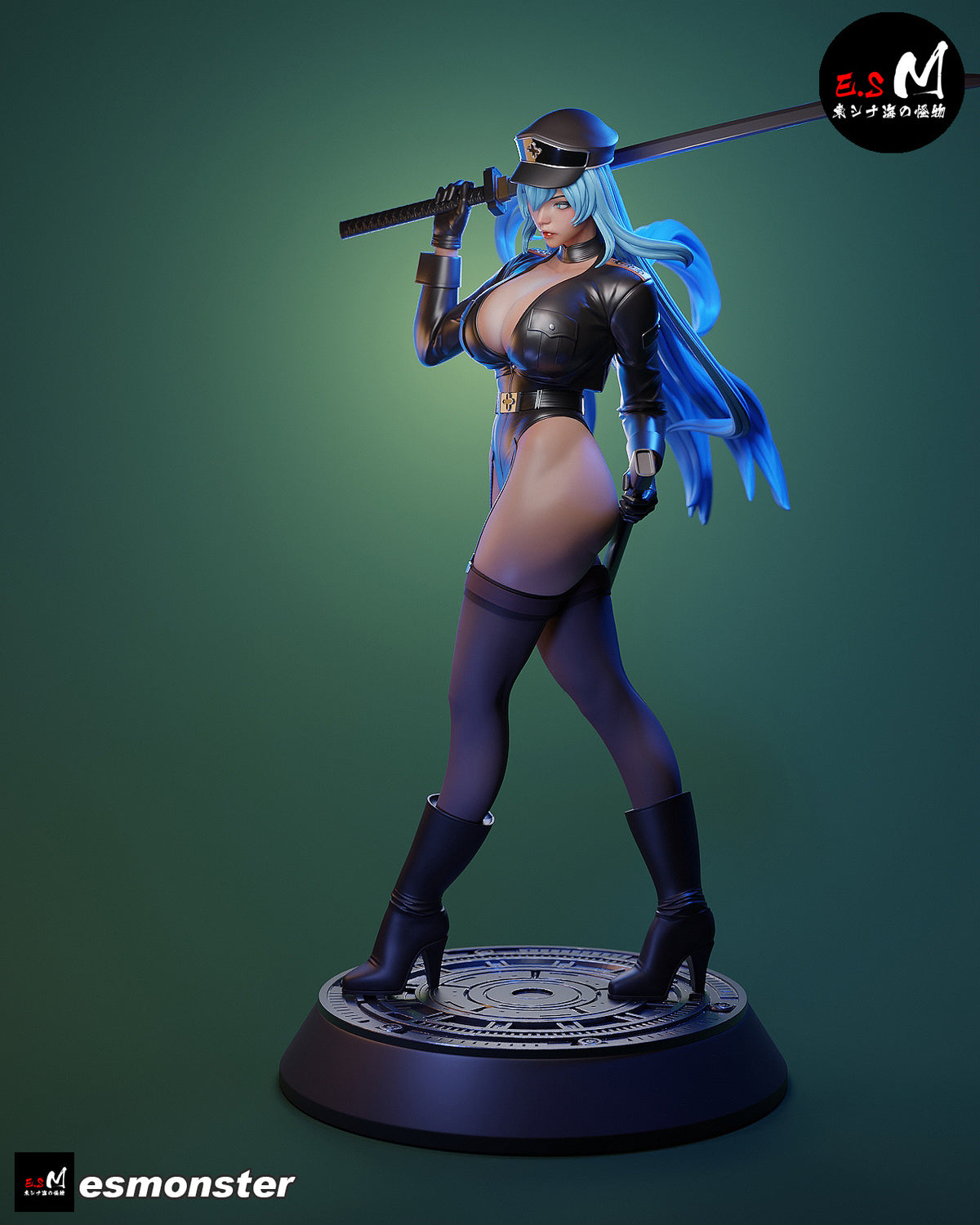 Esdeath Style Akame ga Kill Leather Suit Unpainted Resin Garage Kit (1/6-1/12)