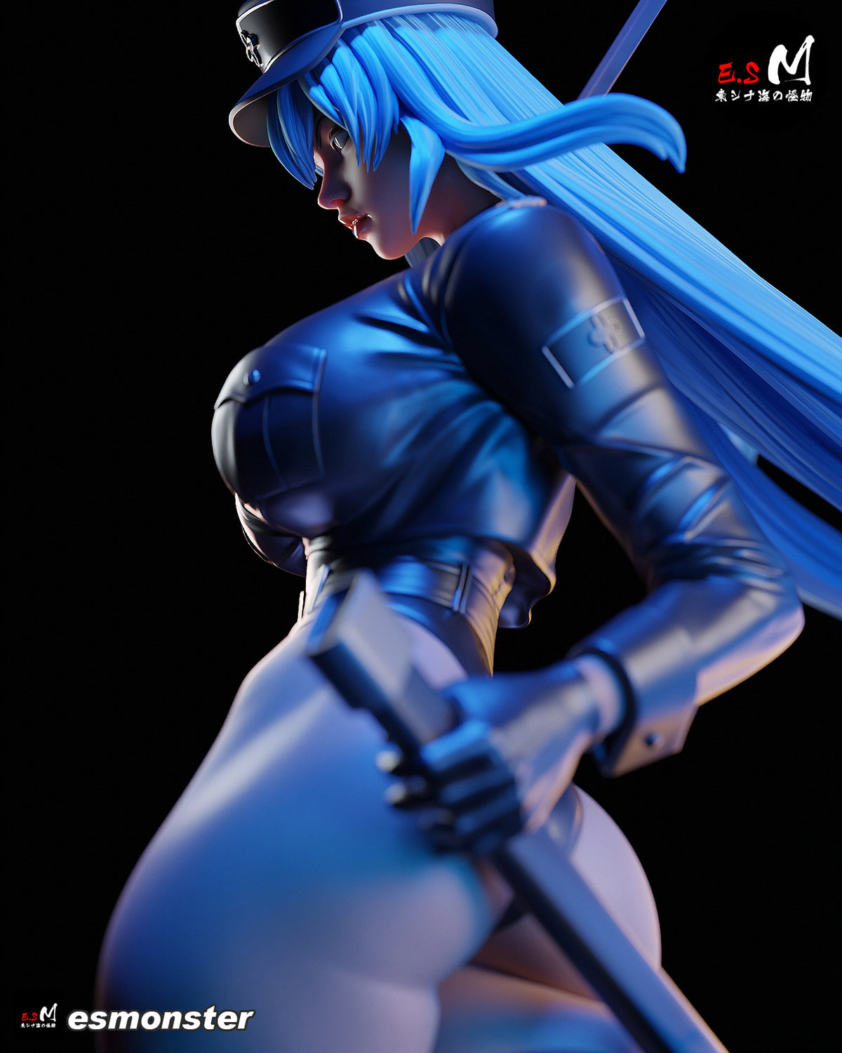 Esdeath Style Akame ga Kill Leather Suit Unpainted Resin Garage Kit (1/6-1/12)
