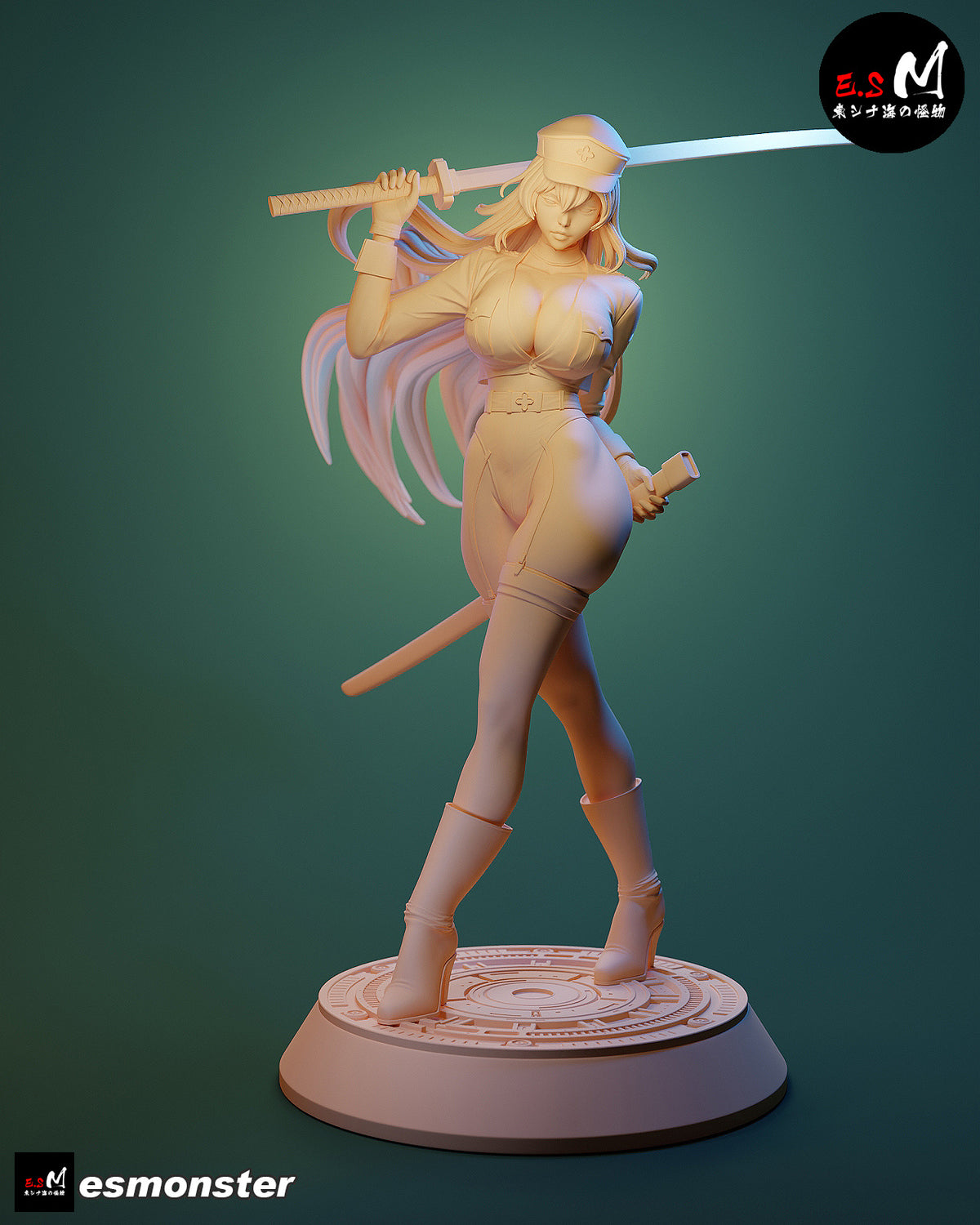 Esdeath Style Akame ga Kill Leather Suit Unpainted Resin Garage Kit (1/6-1/12)