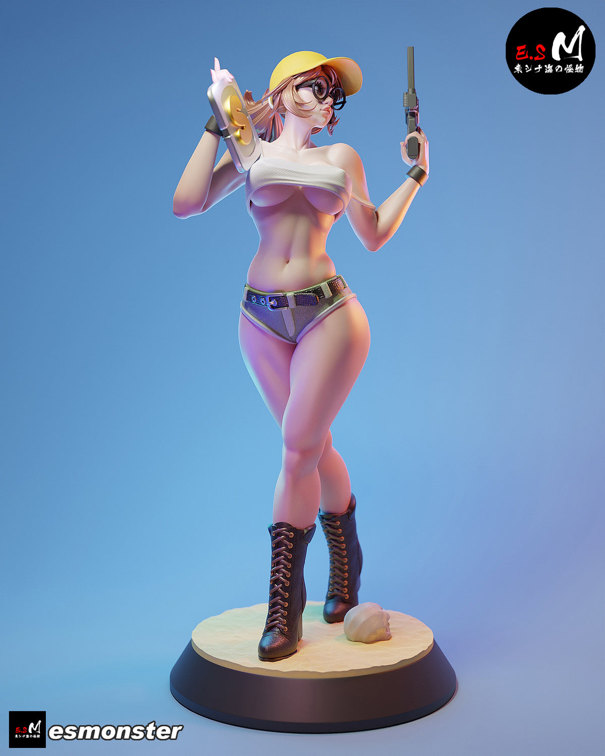 Fio Shotgun Power-Up Style Metal Slug Unpainted Resin Garage Model Kit (1/6-1/12
