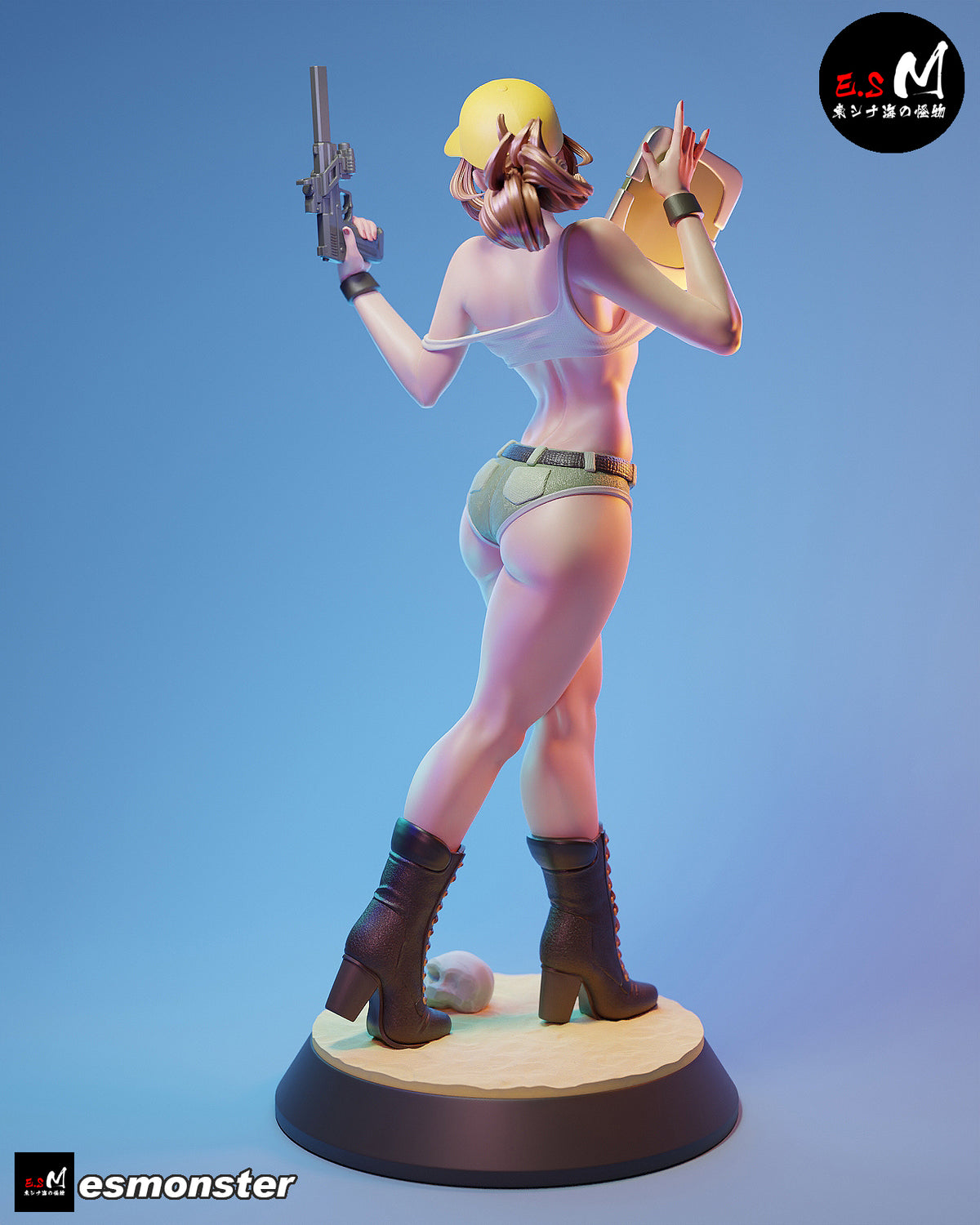 Fio Shotgun Power-Up Style Metal Slug Unpainted Resin Garage Model Kit (1/6-1/12