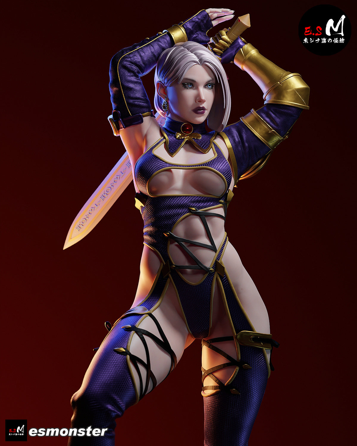 Whip Blade Ivy Valentine Style Soulcalibur Unpainted Resin Kit (1/6-1/12)