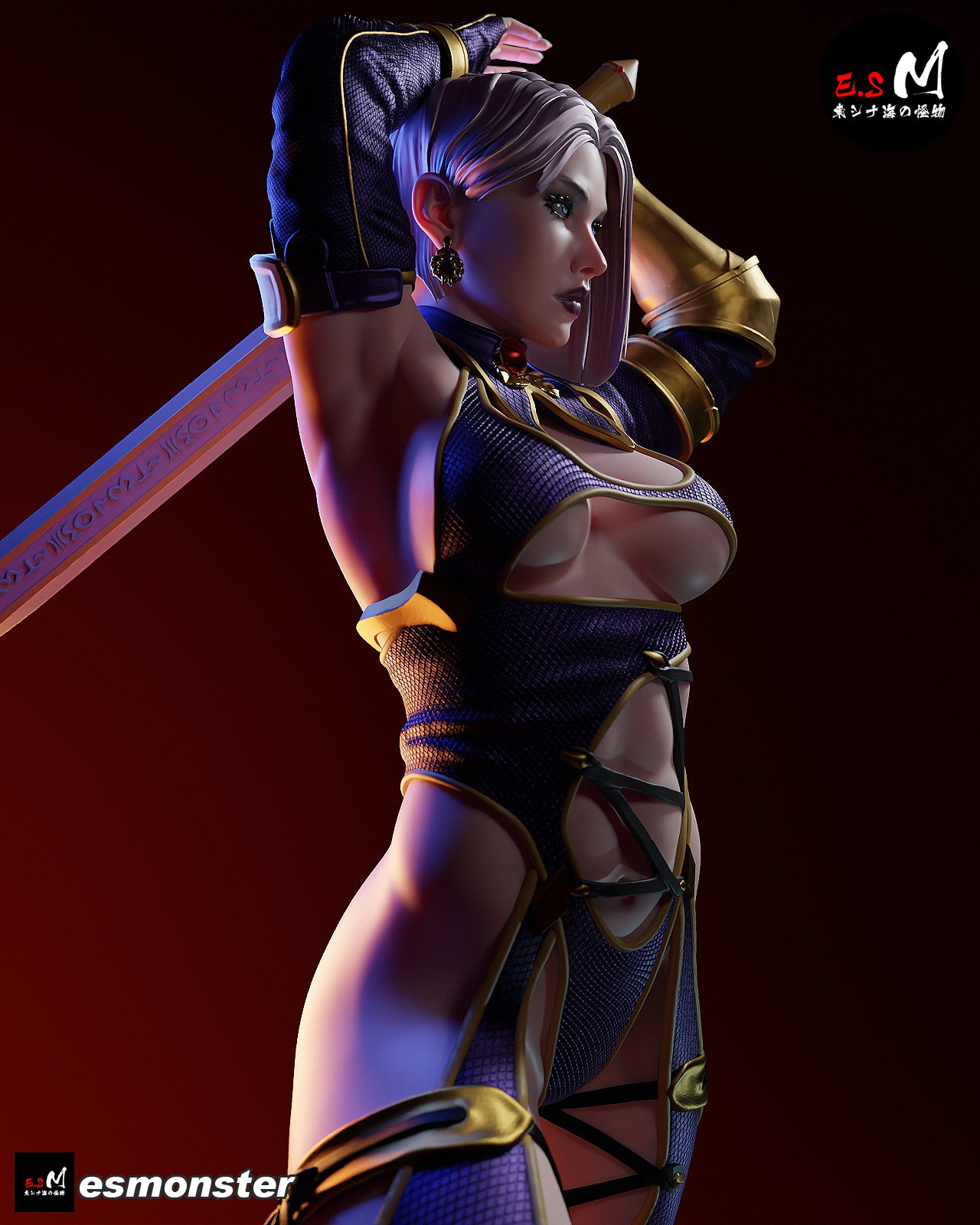 Whip Blade Ivy Valentine Style Soulcalibur Unpainted Resin Kit (1/6-1/12)