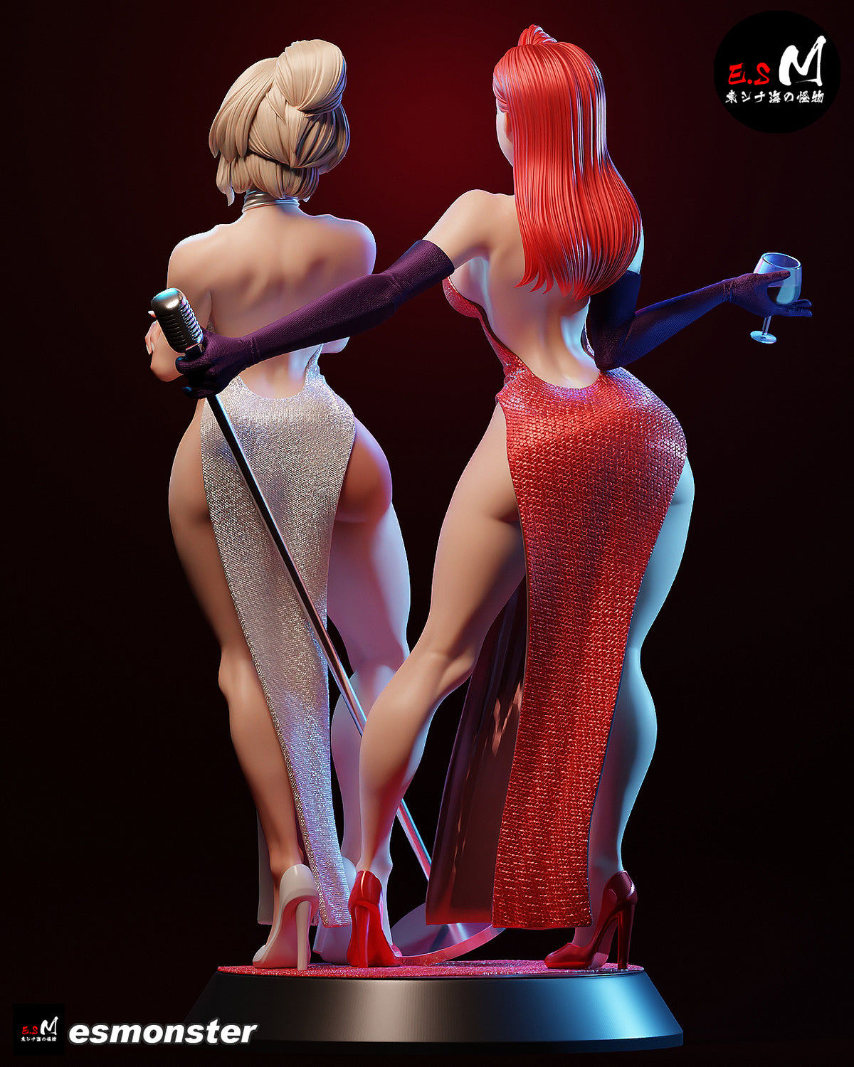 Jessica Rabbit & Holli Would Style Roger Rabbit Resin Garage Kit (1/6-1/12)