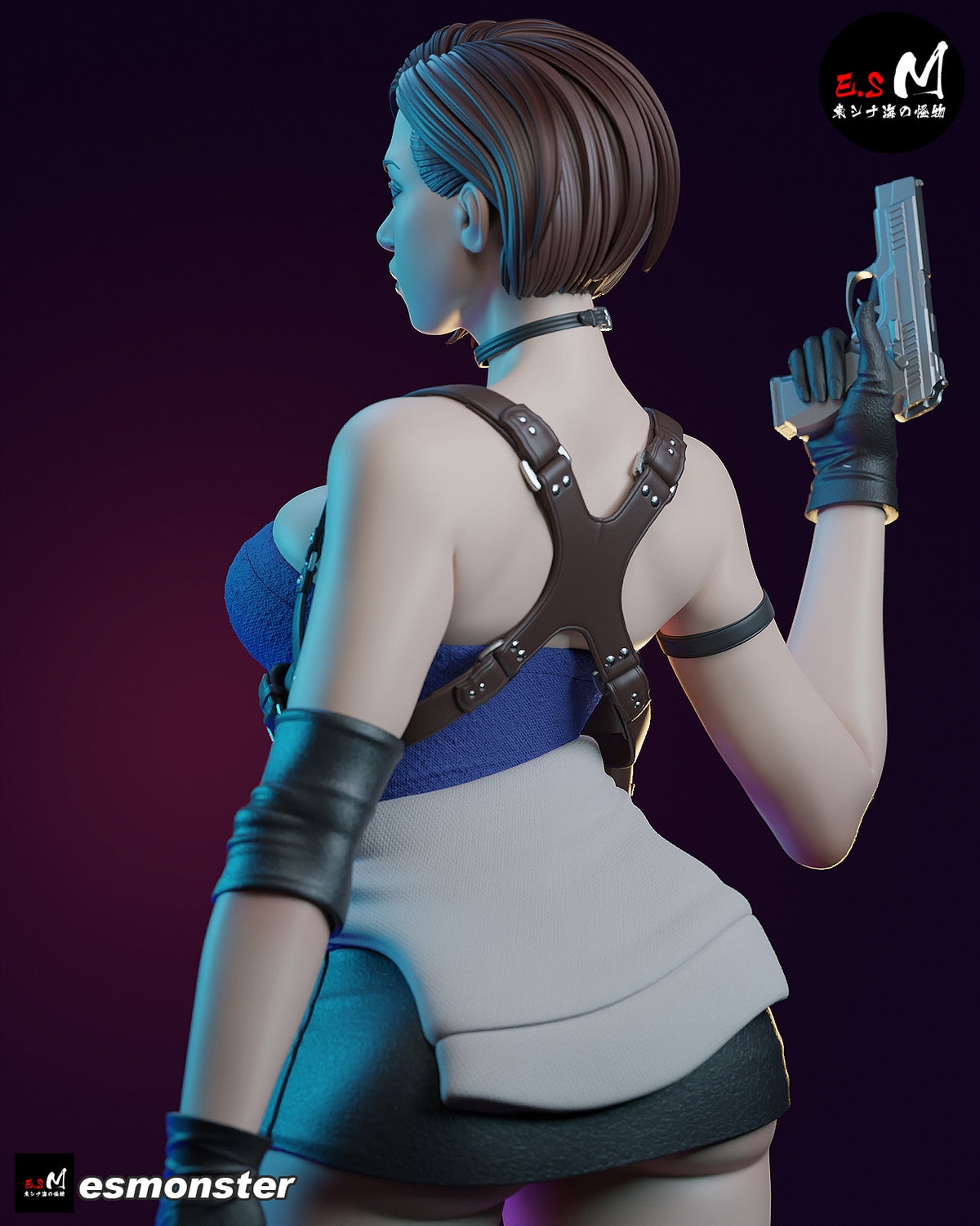 Classic Jill Valentine Style Resident Evil Unpainted Resin Garage Kit (1/6-1/12)