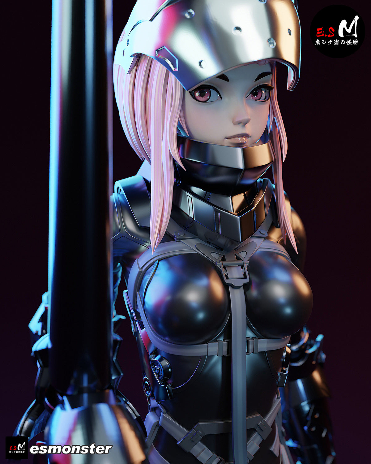 Android Lancer Lanze Reiter Sci-Fi Unpainted Resin Garage Model Kit (1/6-1/12)