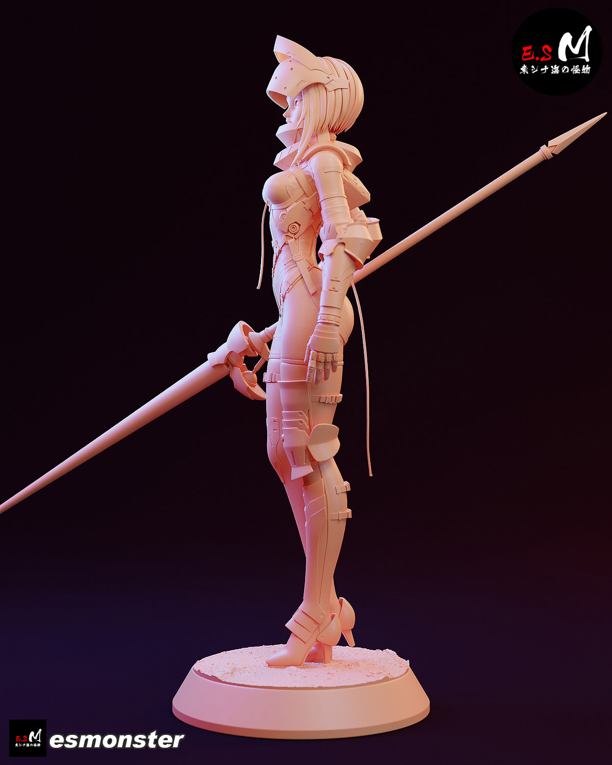 Android Lancer Lanze Reiter Sci-Fi Unpainted Resin Garage Model Kit (1/6-1/12)