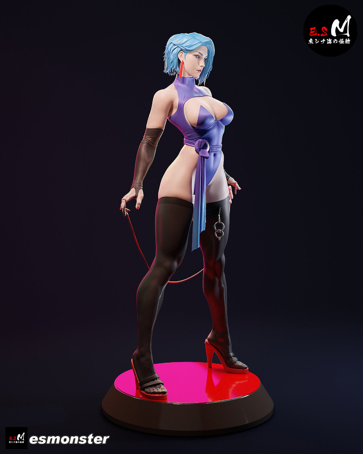 Cyberpunk Line Girl Sci-Fi Unpainted Resin Garage Model Kit (1/6-1/12)