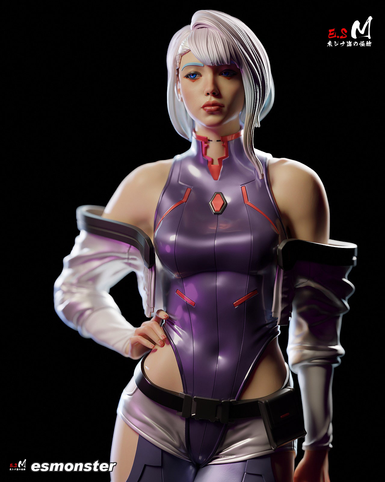 Lucy Style Cyberpunk Edgerunners Unpainted Resin Garage Kit (1/6-1/12)