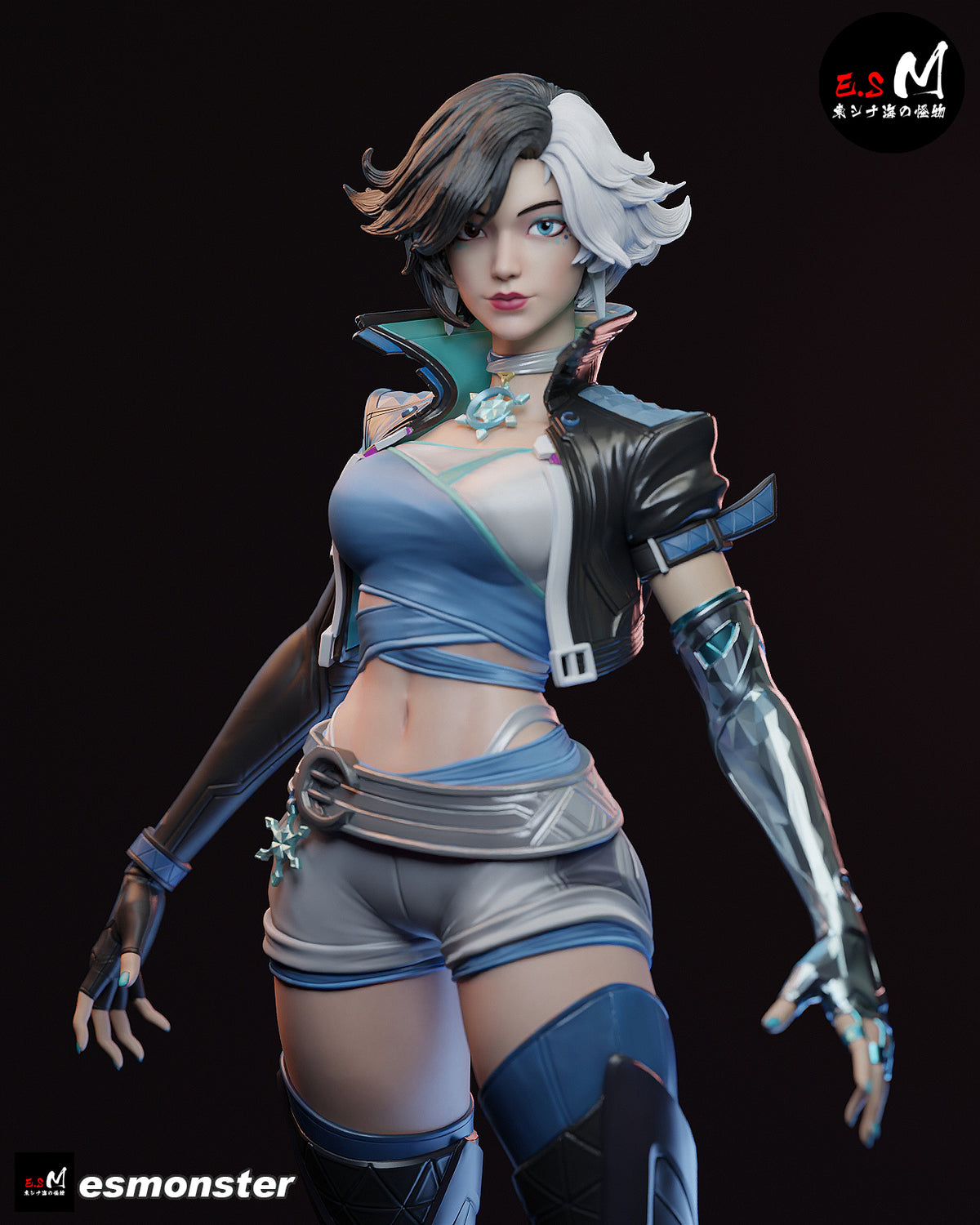 Luna Snow Ice Power Style Marvel Unpainted Resin Garage Model Kit (1/6-1/12)