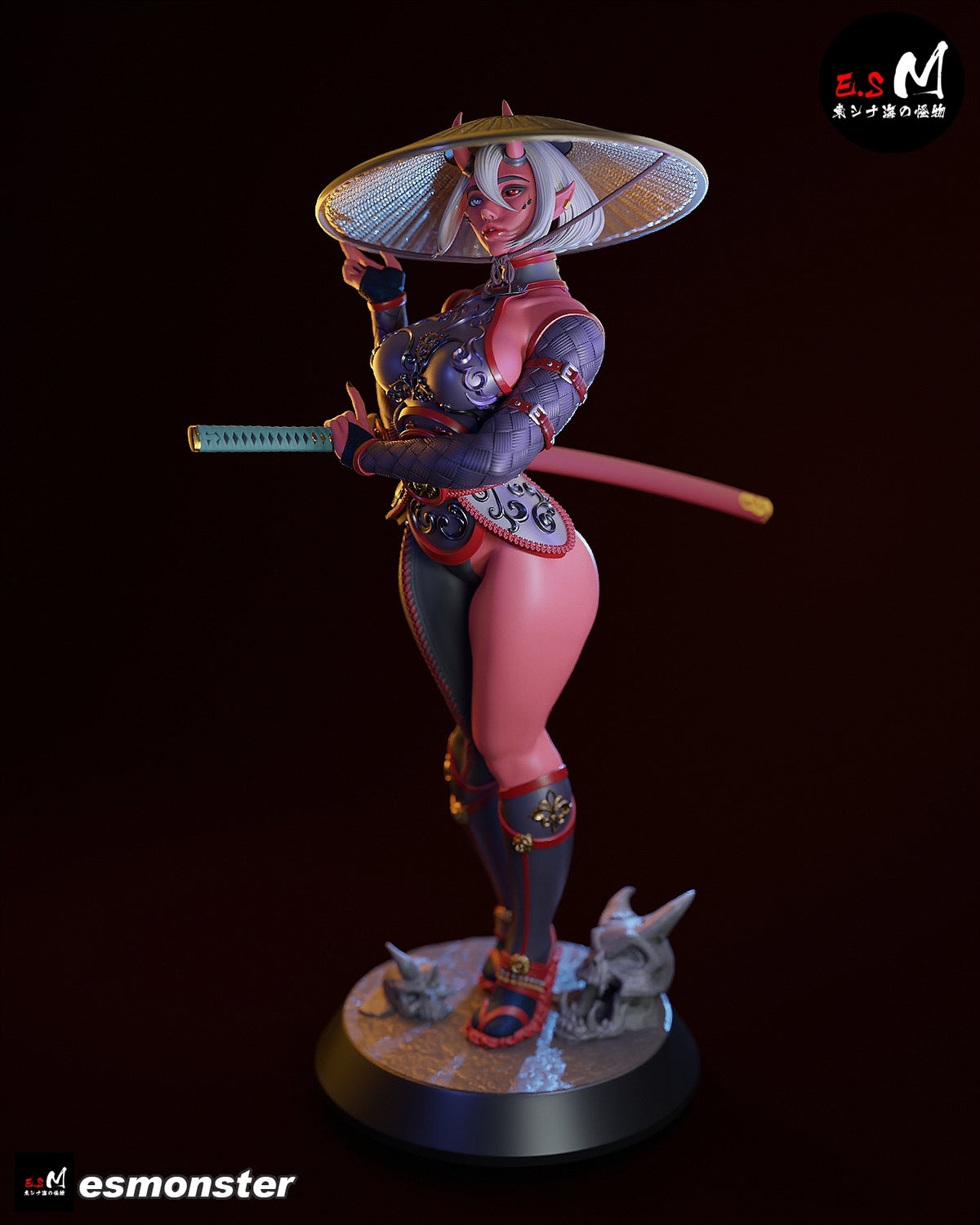 Oni Warrior Eastern Mythology Unpainted Resin Garage Model Kit (1/6-1/12)