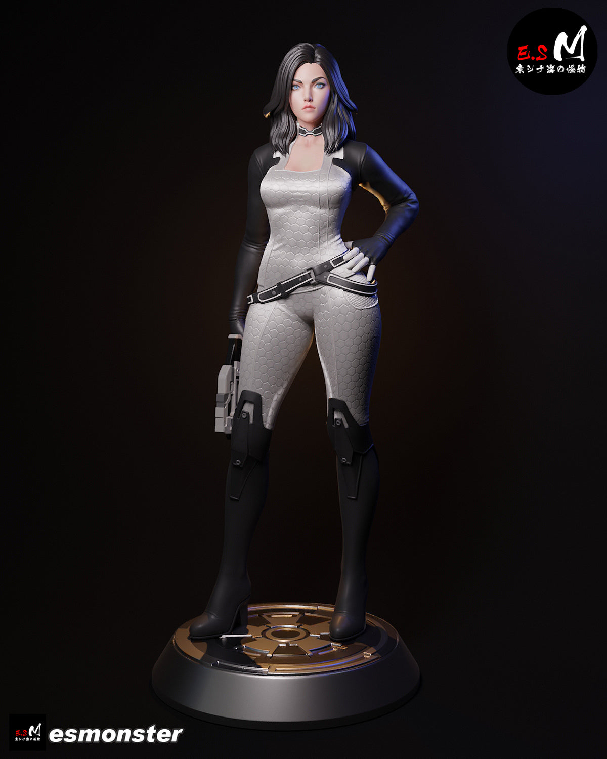 Casual Miranda Lawson Style Mass Effect Unpainted Resin Kit (1/6-1/12)