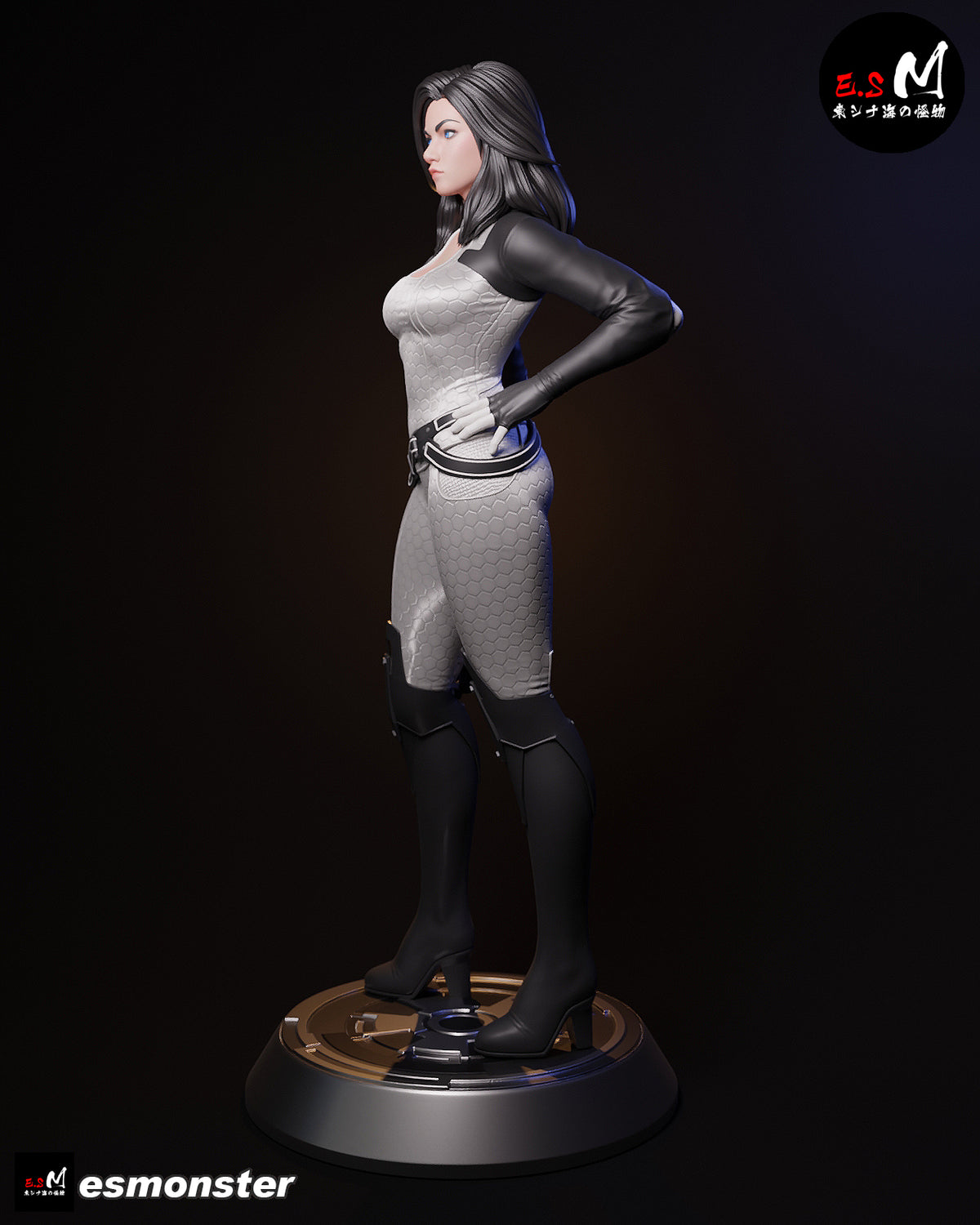 Casual Miranda Lawson Style Mass Effect Unpainted Resin Kit (1/6-1/12)