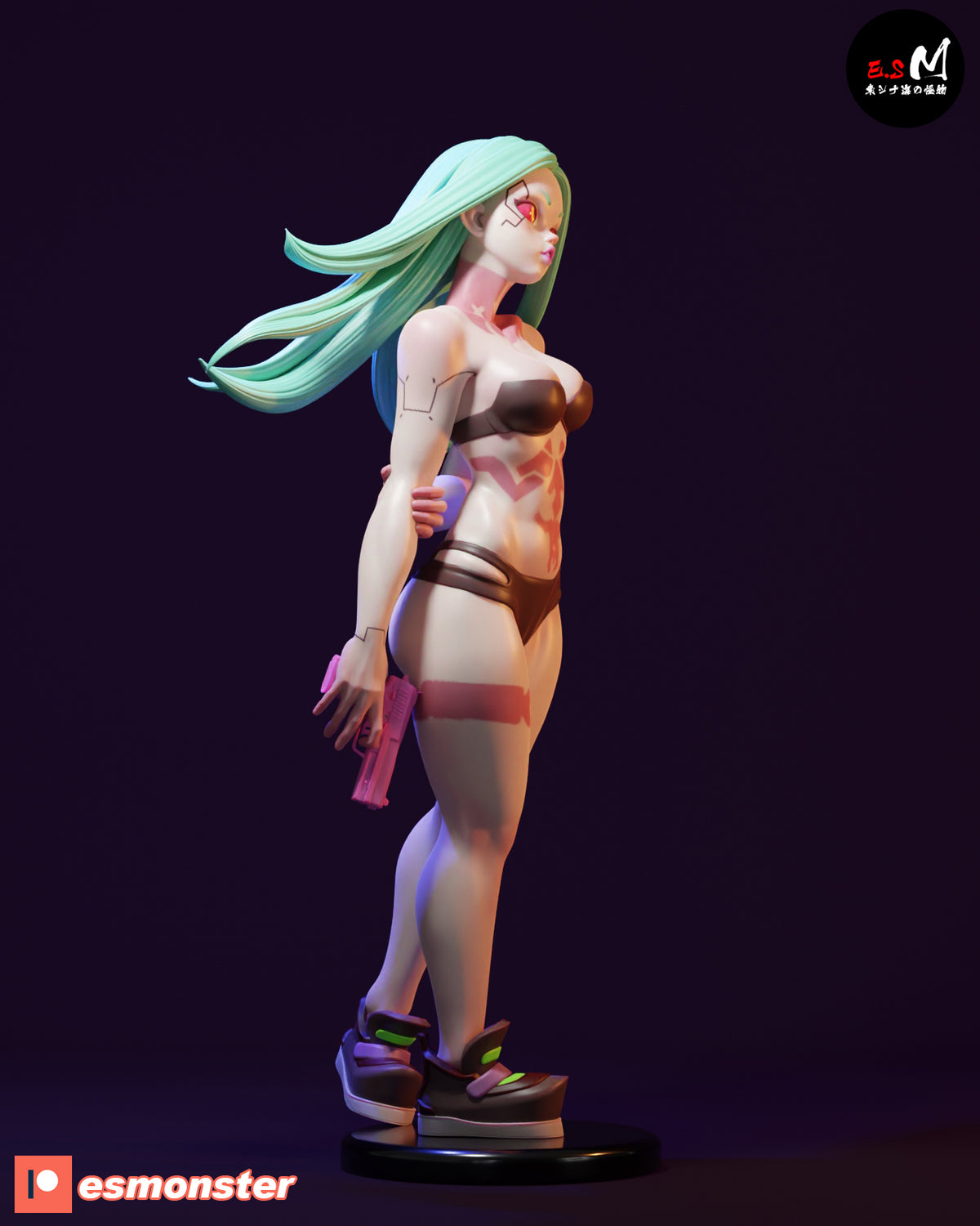 Flirty Rebecca style Cyberpunk Unpainted Resin Garage Kit (1/6-1/12)