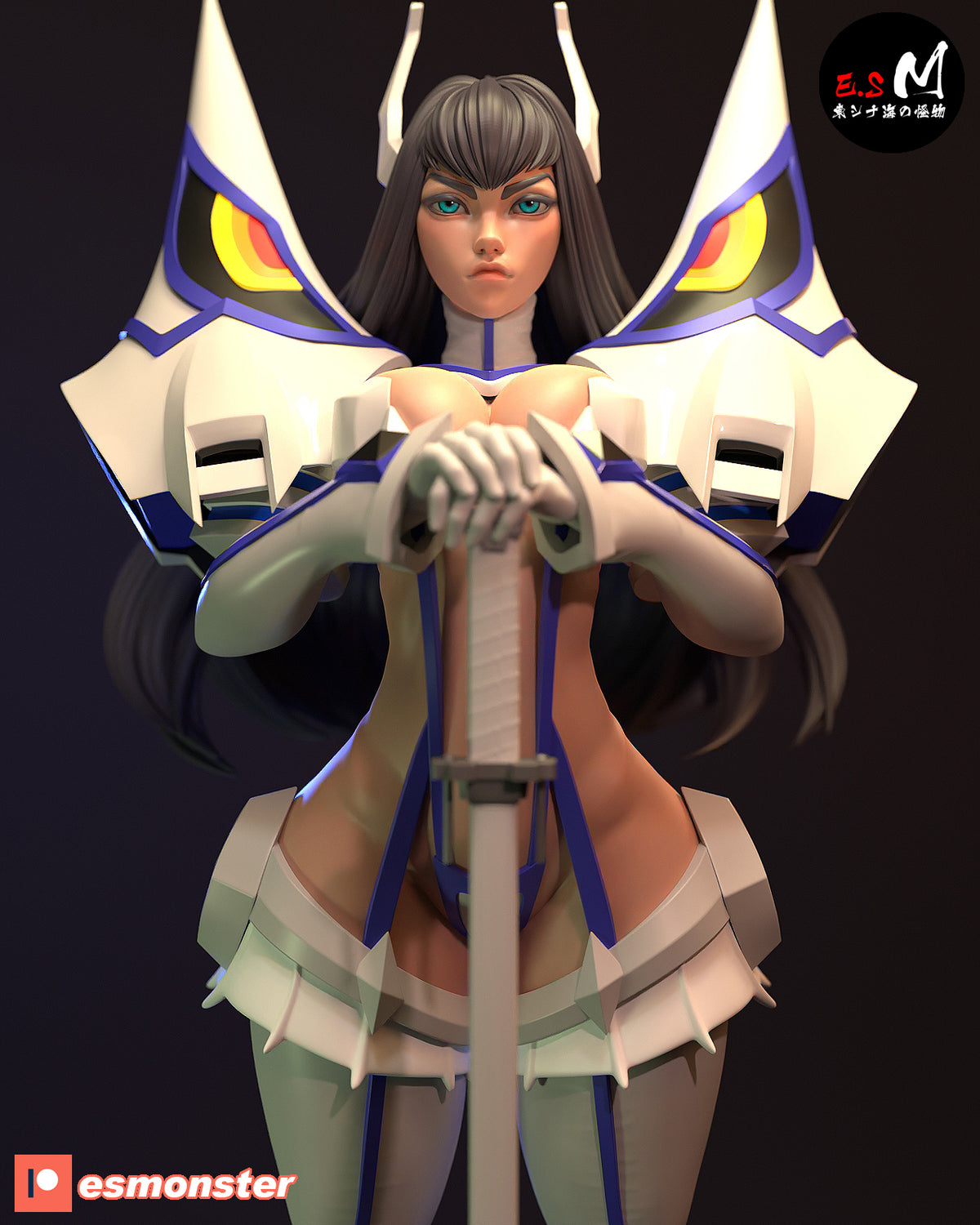 Satsuki Kiryuin Style Kill la Kill Anime Unpainted Resin Garage Kit (1/6-1/12)