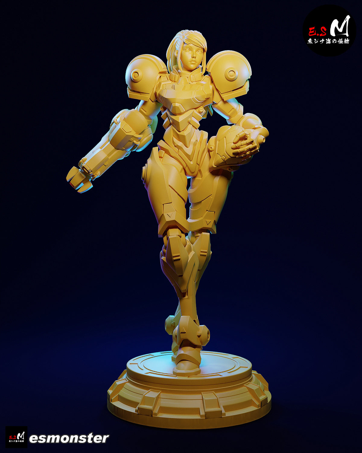 Armored Samus Style Metroid Unpainted Resin Garage Model Kit (1/6-1/12)