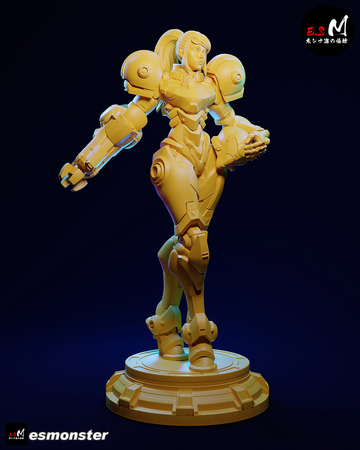 Armored Samus Style Metroid Unpainted Resin Garage Model Kit (1/6-1/12)