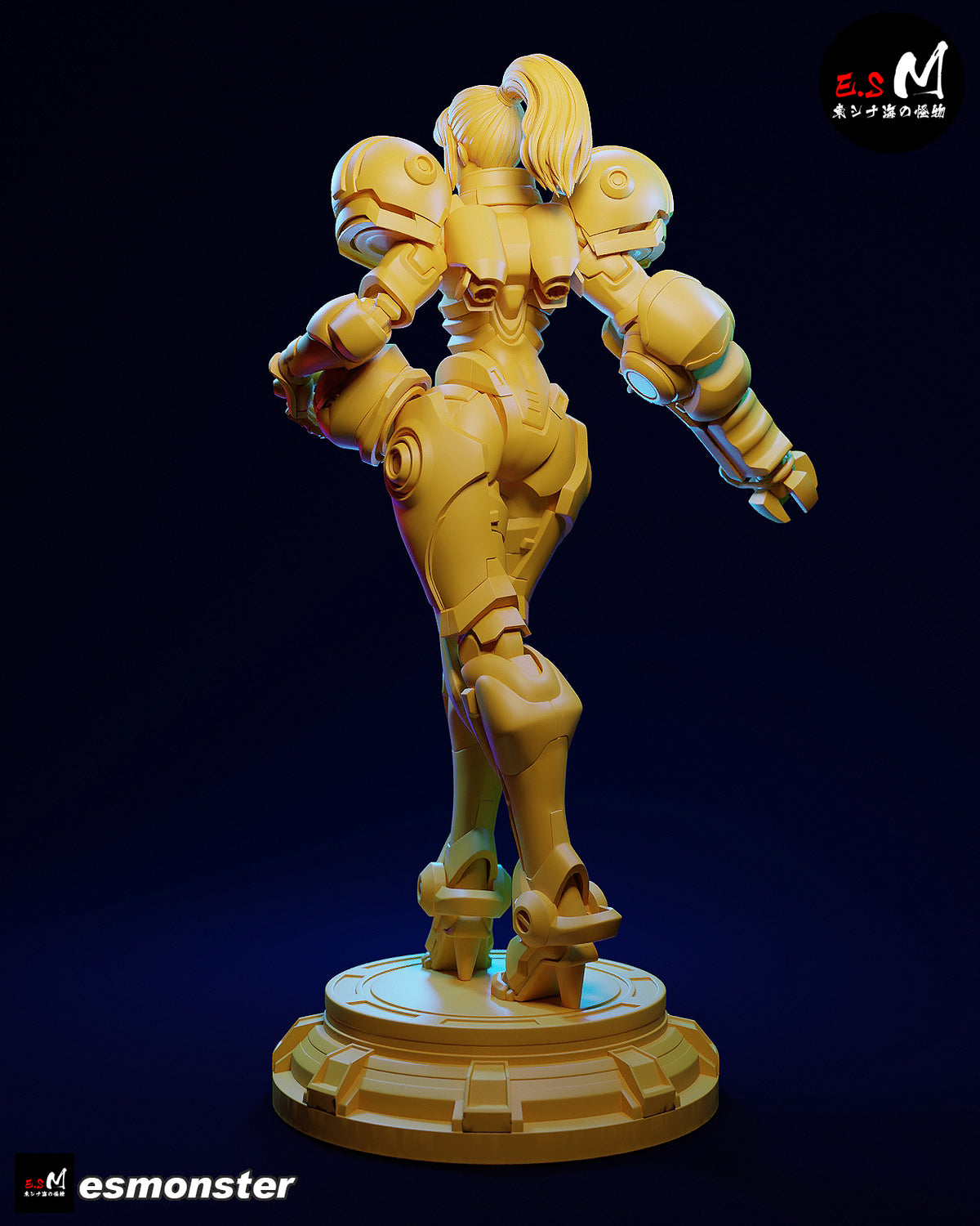 Armored Samus Style Metroid Unpainted Resin Garage Model Kit (1/6-1/12)