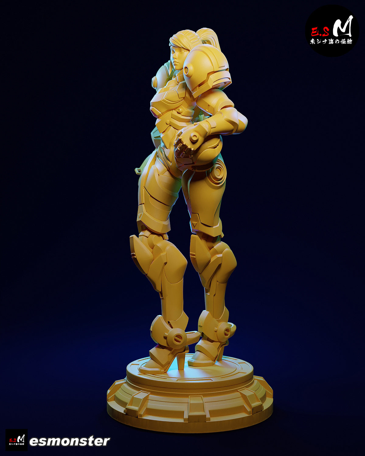 Armored Samus Style Metroid Unpainted Resin Garage Model Kit (1/6-1/12)