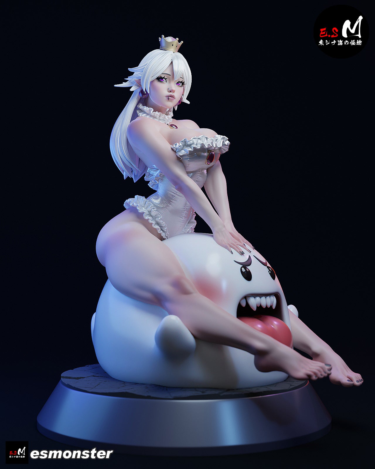 Booette Big Boo Style Mario Unpainted Resin Garage Model Kit (1/6-1/12)