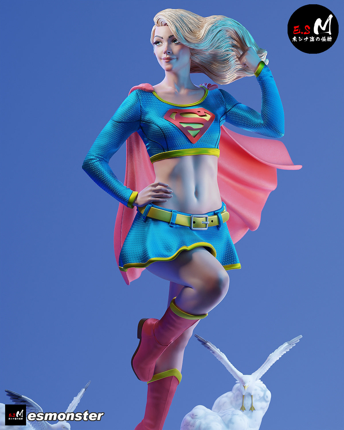 Supergirl Classic Style DC Unpainted Resin Garage Kit (1/6-1/12)