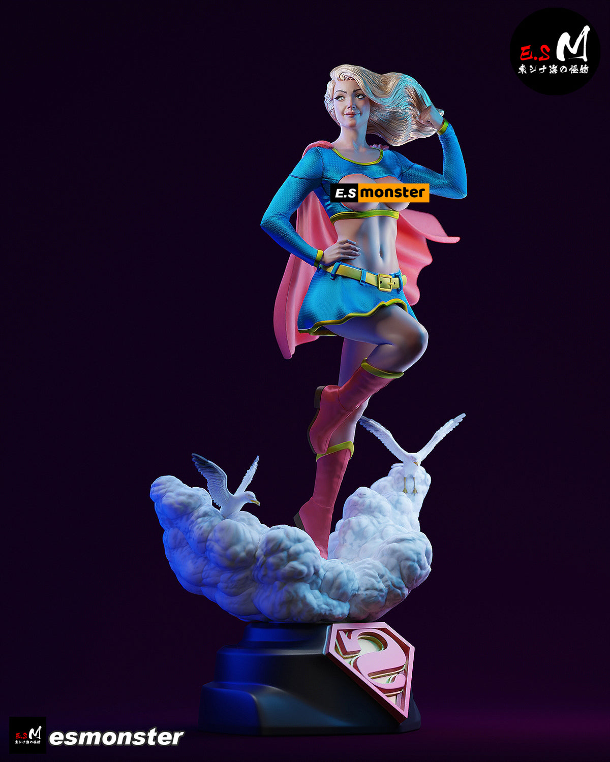 Supergirl Classic Style DC Unpainted Resin Garage Kit (1/6-1/12)