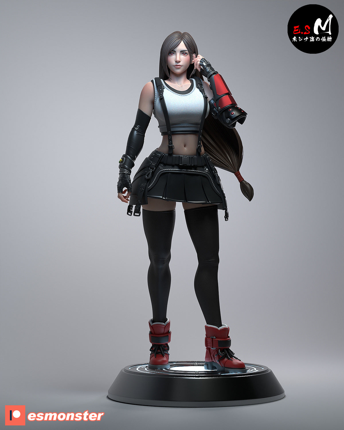 Tifa Confident Style Final Fantasy Unpainted Resin Garage Model Kit (1/6-1/12)