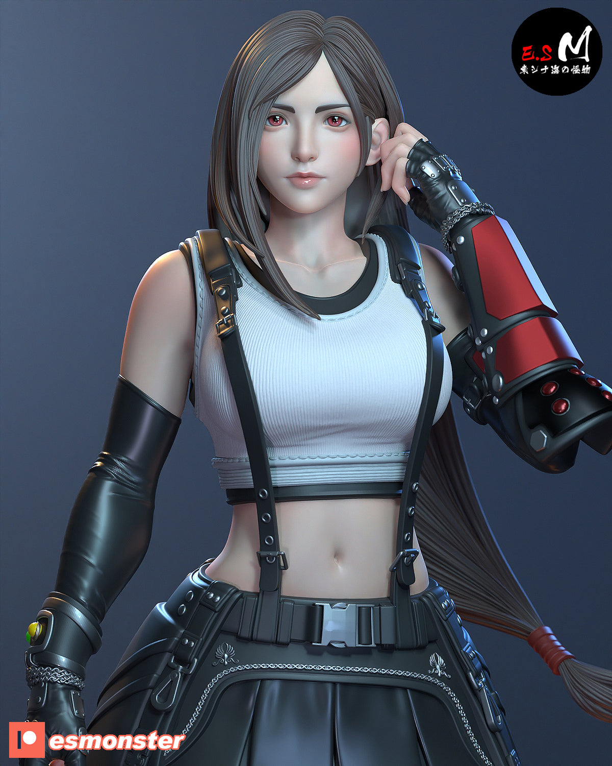 Tifa Confident Style Final Fantasy Unpainted Resin Garage Model Kit (1/6-1/12)