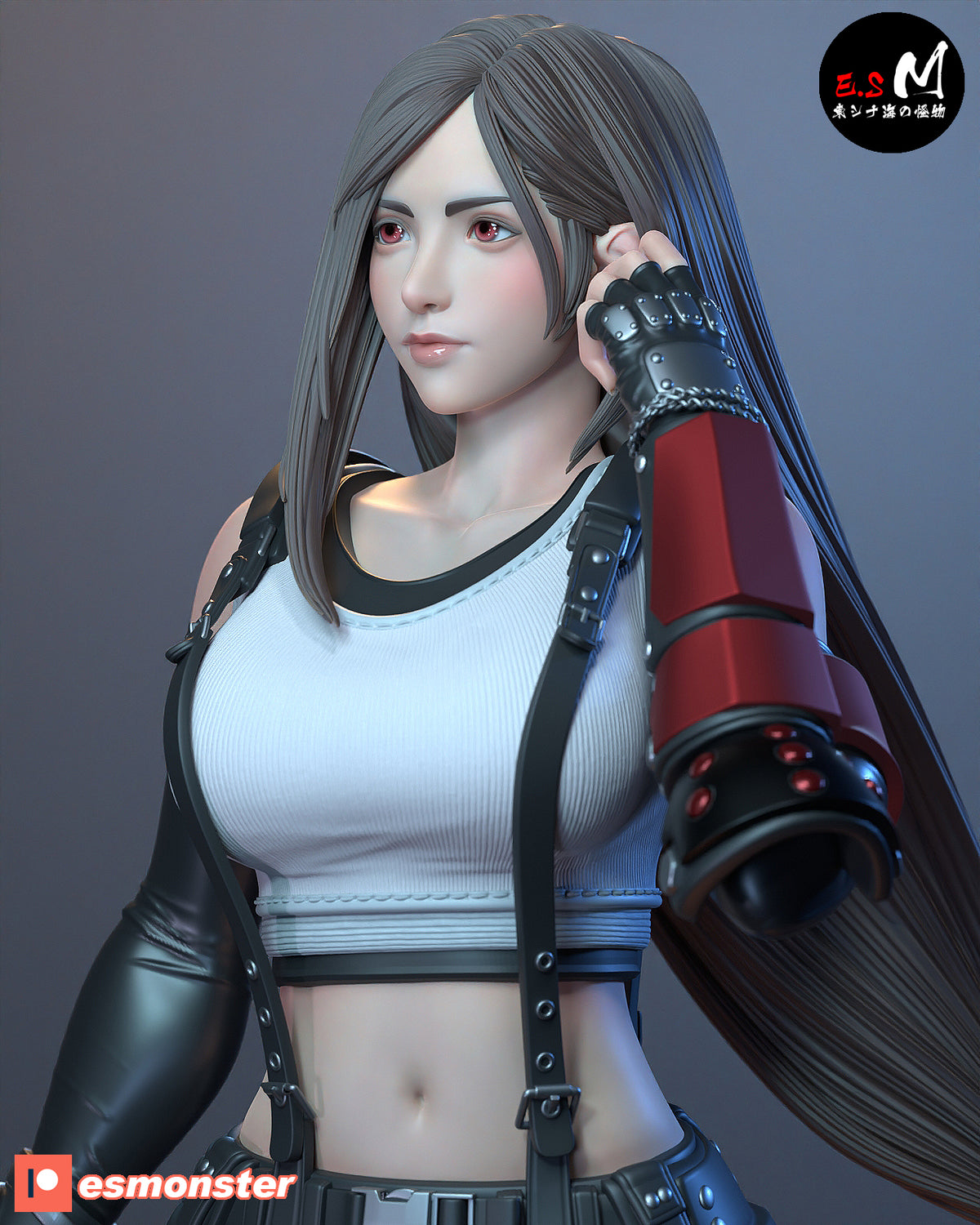 Tifa Confident Style Final Fantasy Unpainted Resin Garage Model Kit (1/6-1/12)