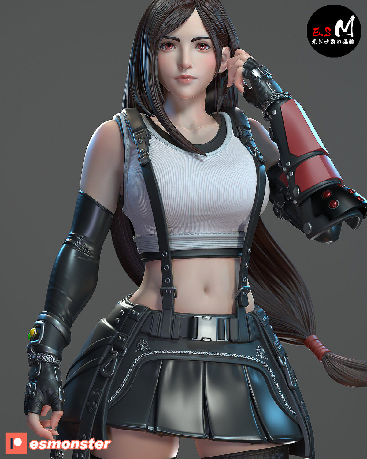 Tifa Confident Style Final Fantasy Unpainted Resin Garage Model Kit (1/6-1/12)