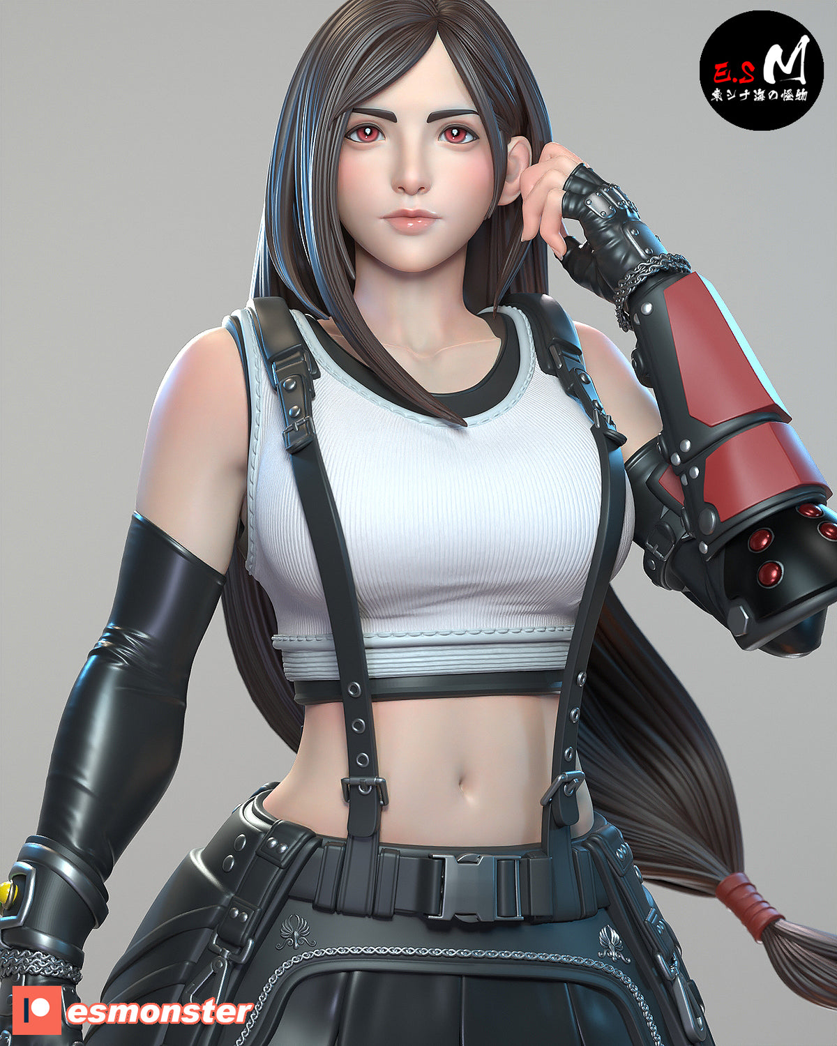 Tifa Confident Style Final Fantasy Unpainted Resin Garage Model Kit (1/6-1/12)