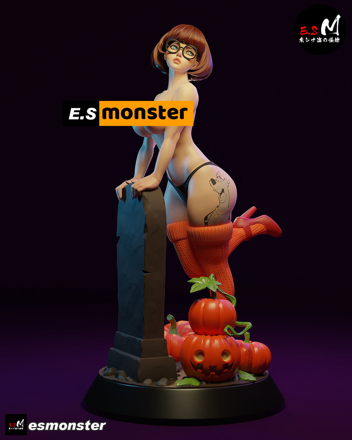 Velma Gravestone Style Scooby-Doo Cartoon Unpainted Resin Garage Kit (1/6-1/12)
