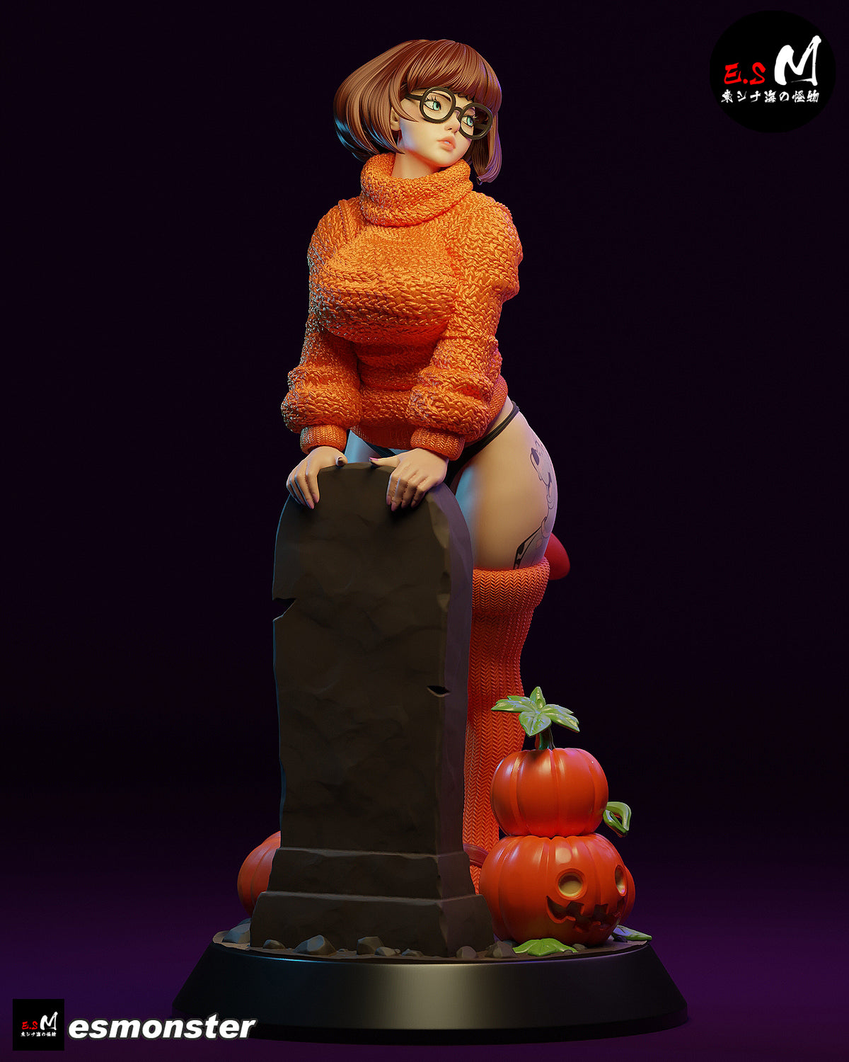 Velma Gravestone Style Scooby-Doo Cartoon Unpainted Resin Garage Kit (1/6-1/12)