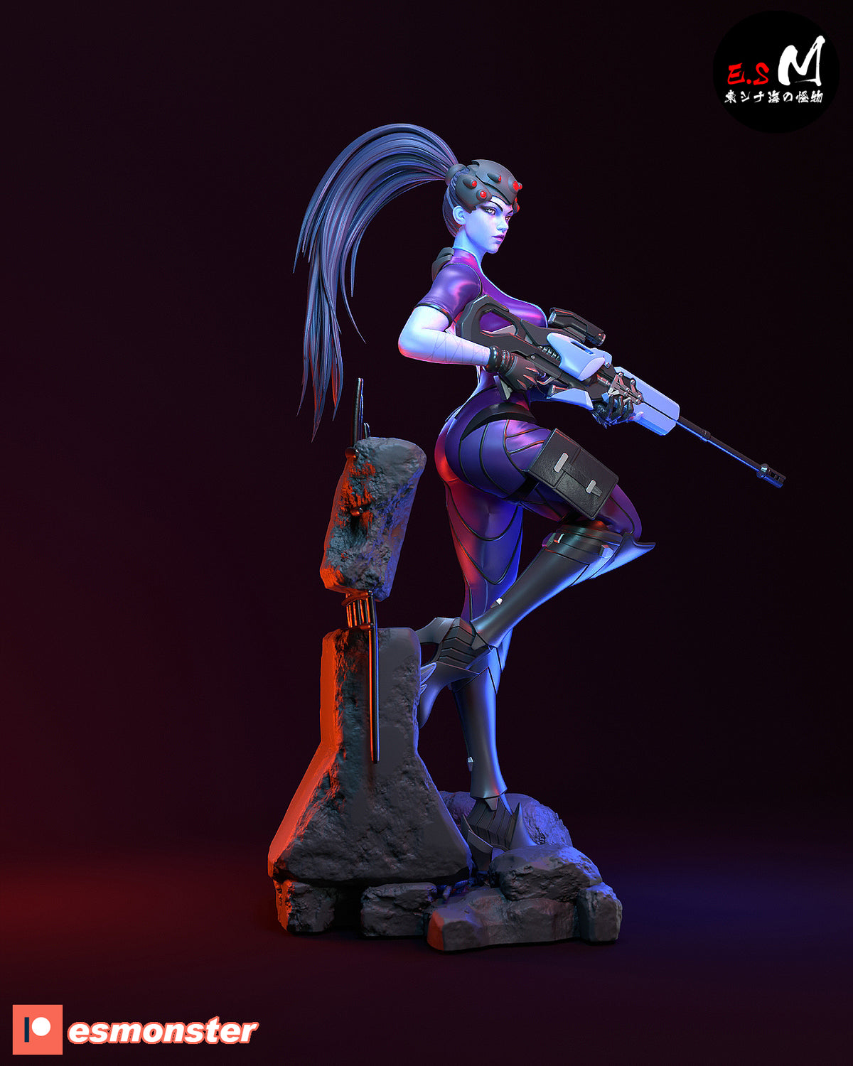 Widowmaker Sniper Style Overwatch Unpainted Resin Garage Model Kit (1/6-1/12)