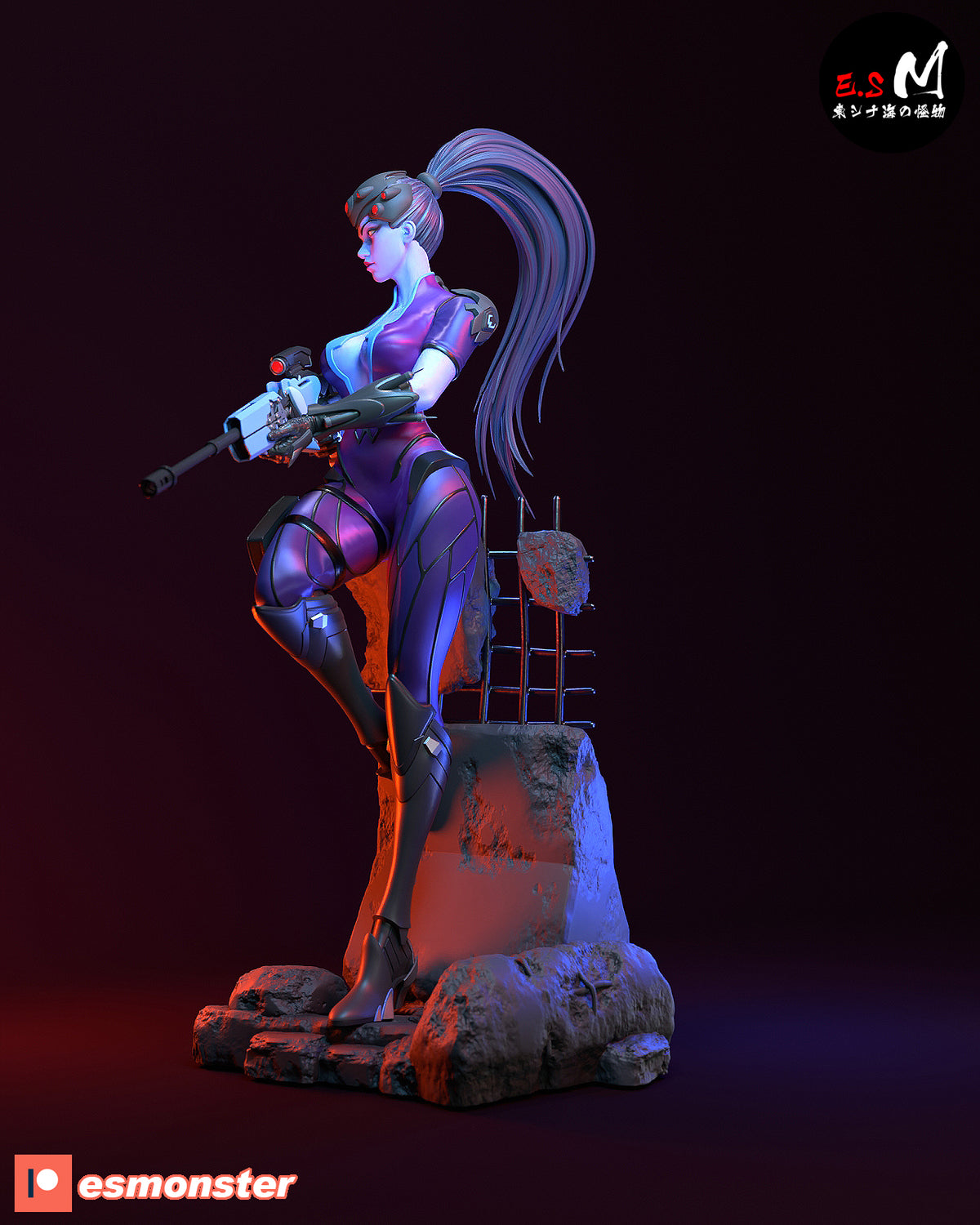 Widowmaker Sniper Style Overwatch Unpainted Resin Garage Model Kit (1/6-1/12)