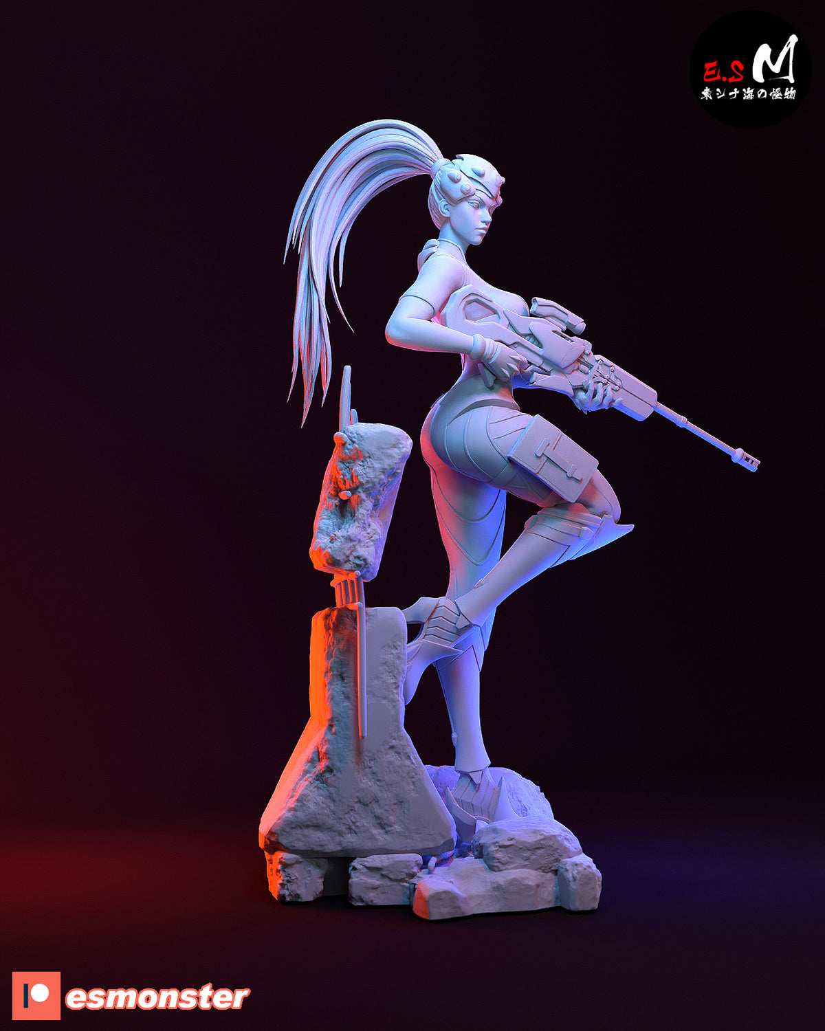 Widowmaker Sniper Style Overwatch Unpainted Resin Garage Model Kit (1/6-1/12)