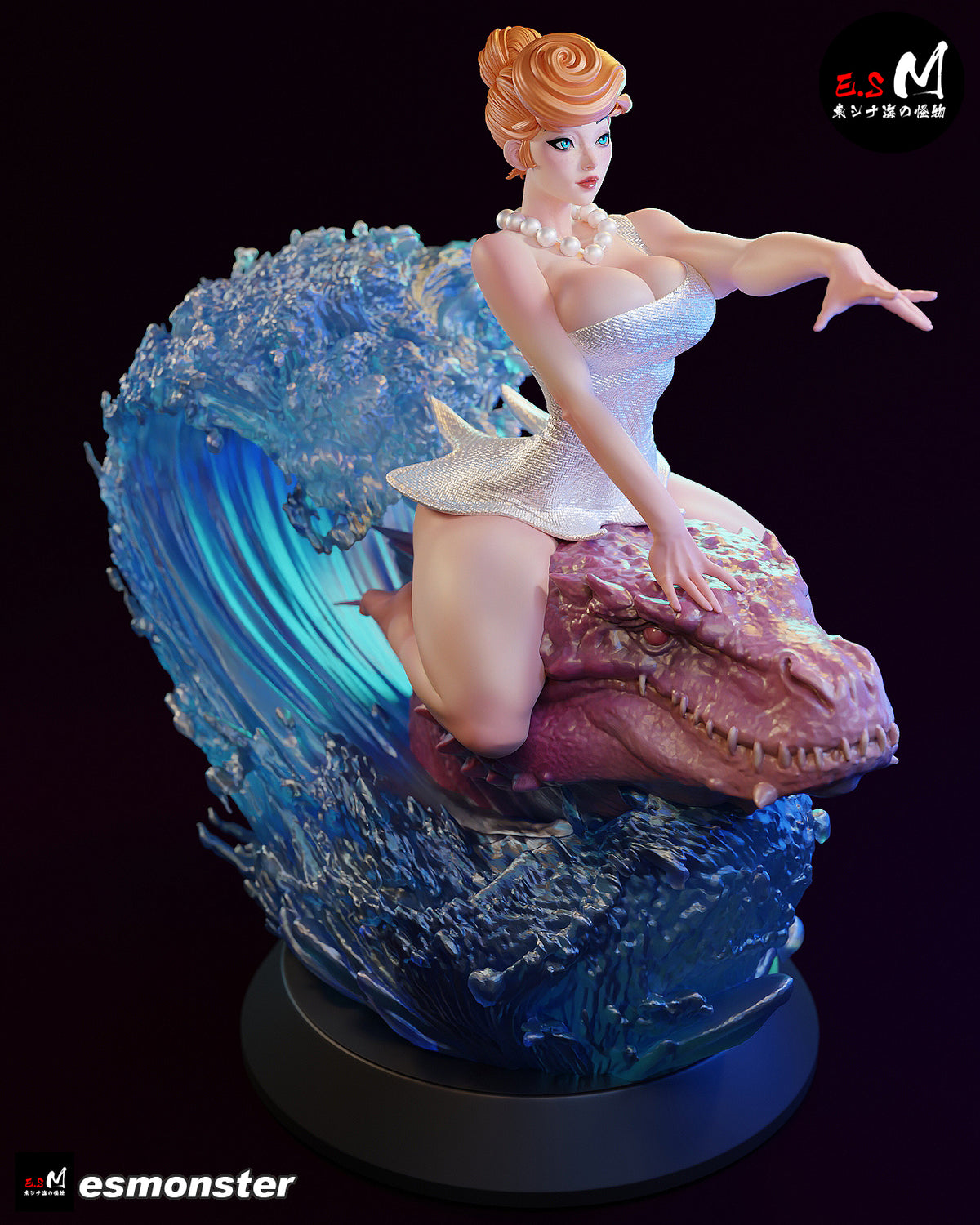 Wilma Sea Monster Style Flintstones Resin Garage Kit (1/6-1/12)