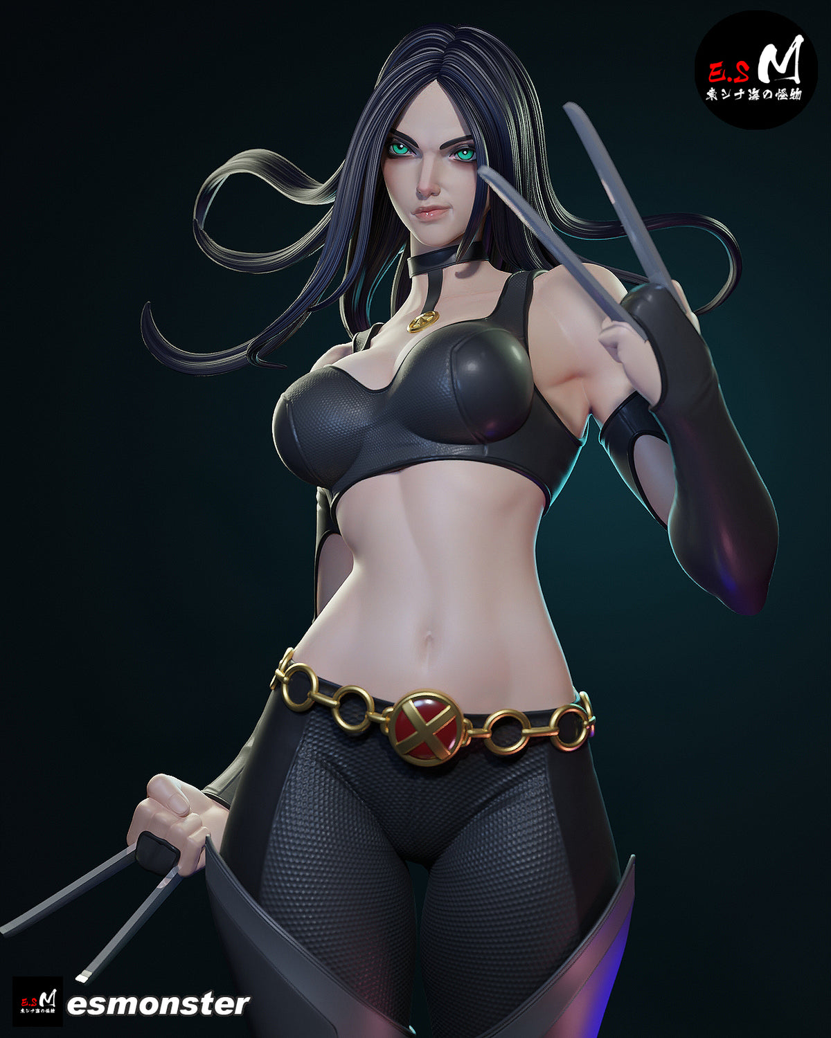 X-23 Aggressive Style X-Men Unpainted Resin Garage Model Kit (1/6-1/12)