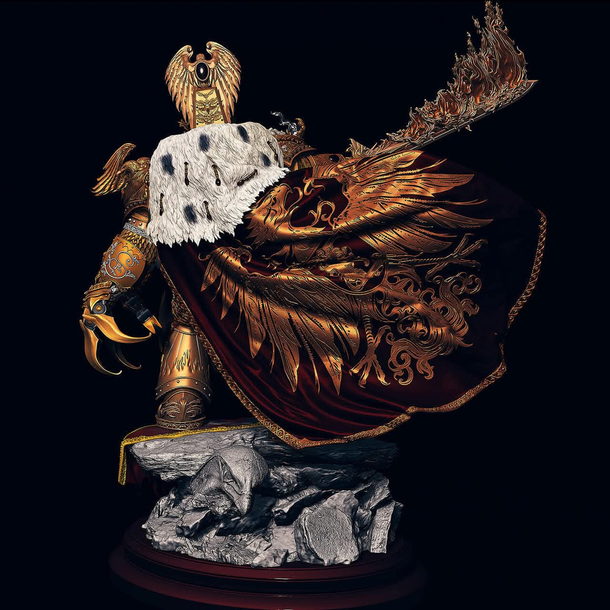 Golden Emperor Grimdark Sci-Fi Proxy Unpainted Resin Model Kit