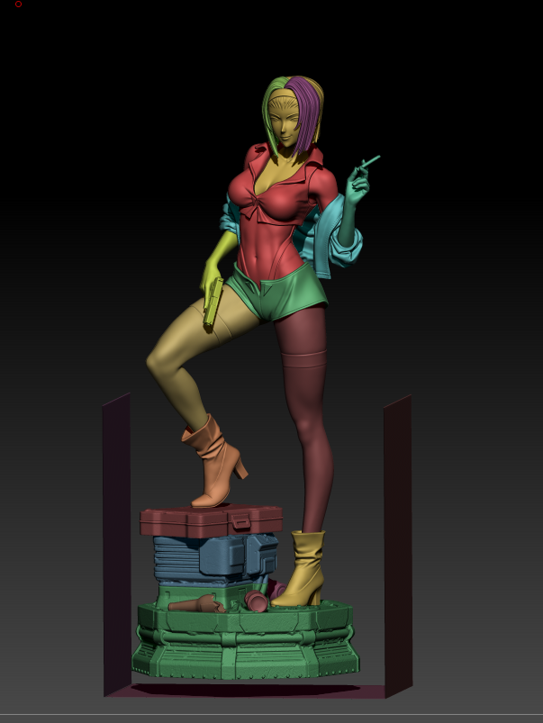 Faye Valentine Style Cowboy Bebop Unpainted Resin Garage Model Kit (1/6-1/12)