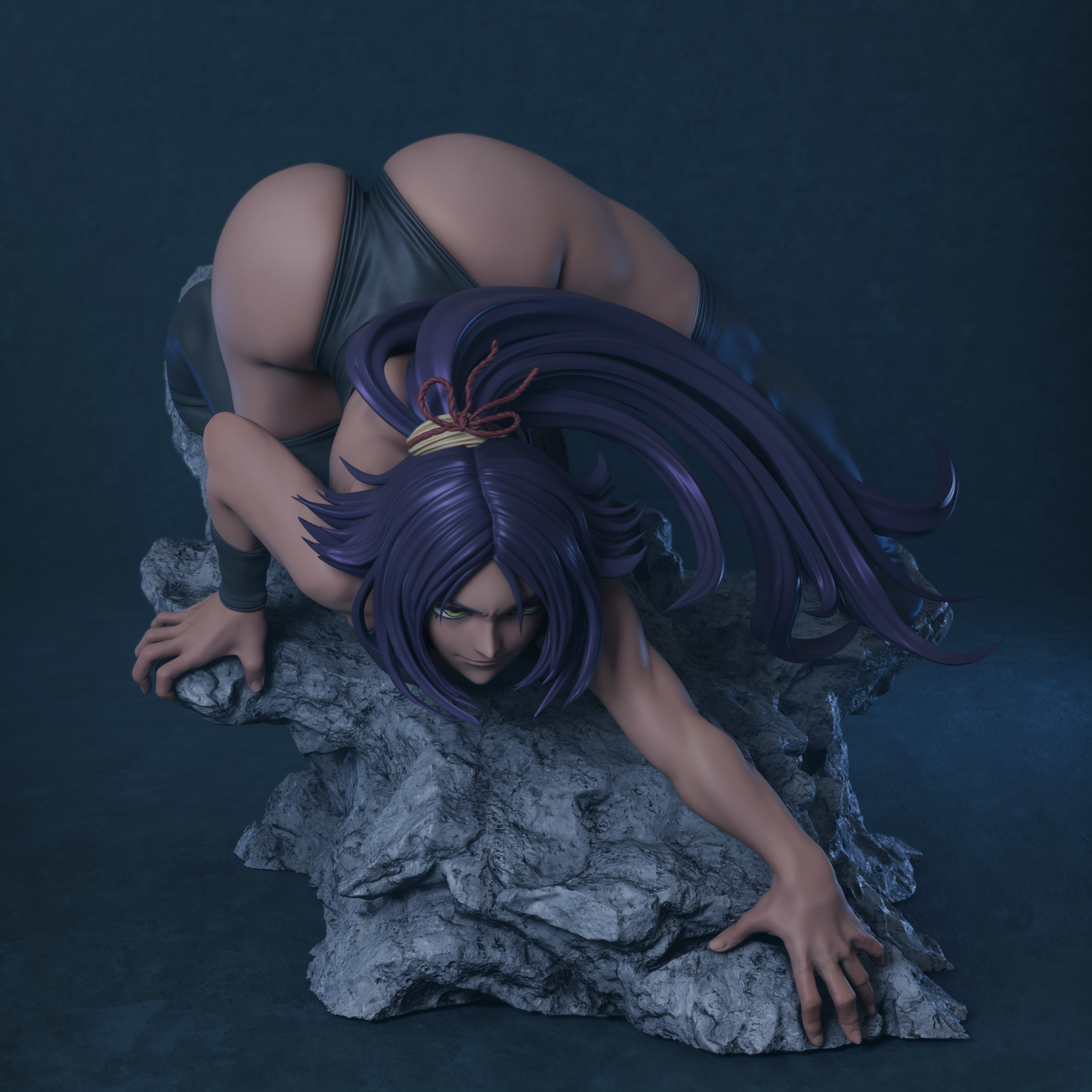 Yoruichi style Speed Warrior Girl resin kit – Unpainted 3D Printed Model kit