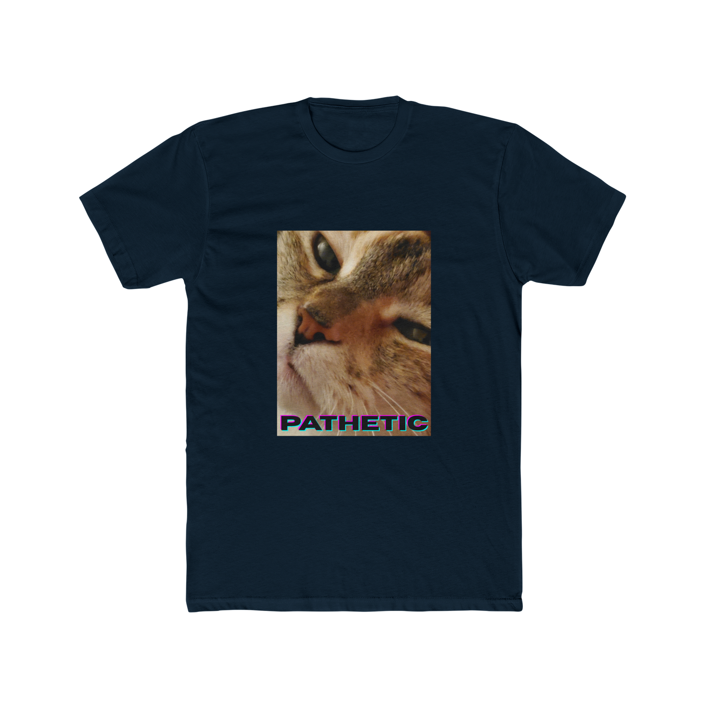 Pathetic Cat Face Shirt – Funny Cat Meme T-Shirt, Sarcastic Graphic Tee for Cat Lovers