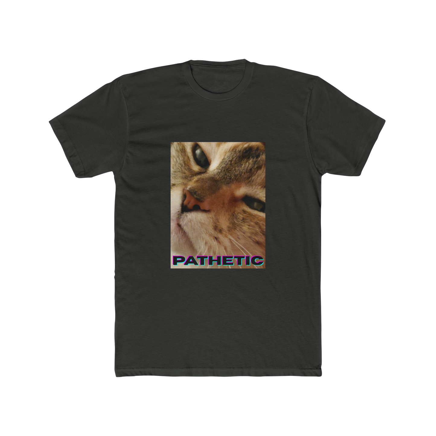 Pathetic Cat Face Shirt – Funny Cat Meme T-Shirt, Sarcastic Graphic Tee for Cat Lovers