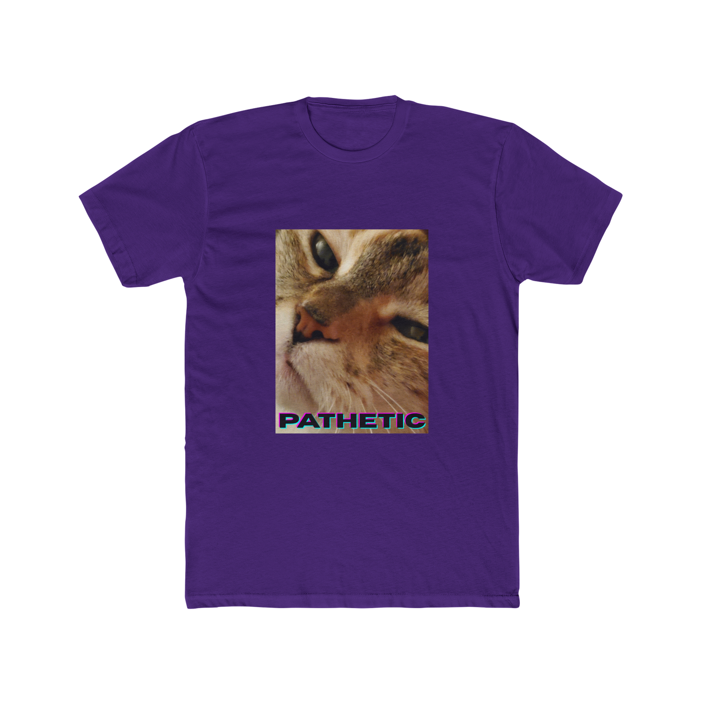Pathetic Cat Face Shirt – Funny Cat Meme T-Shirt, Sarcastic Graphic Tee for Cat Lovers
