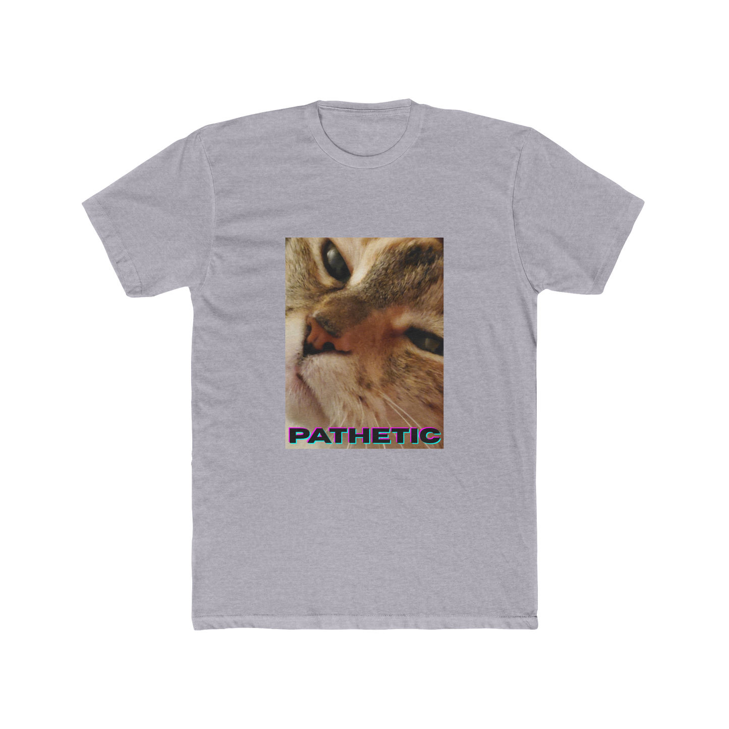 Pathetic Cat Face Shirt – Funny Cat Meme T-Shirt, Sarcastic Graphic Tee for Cat Lovers