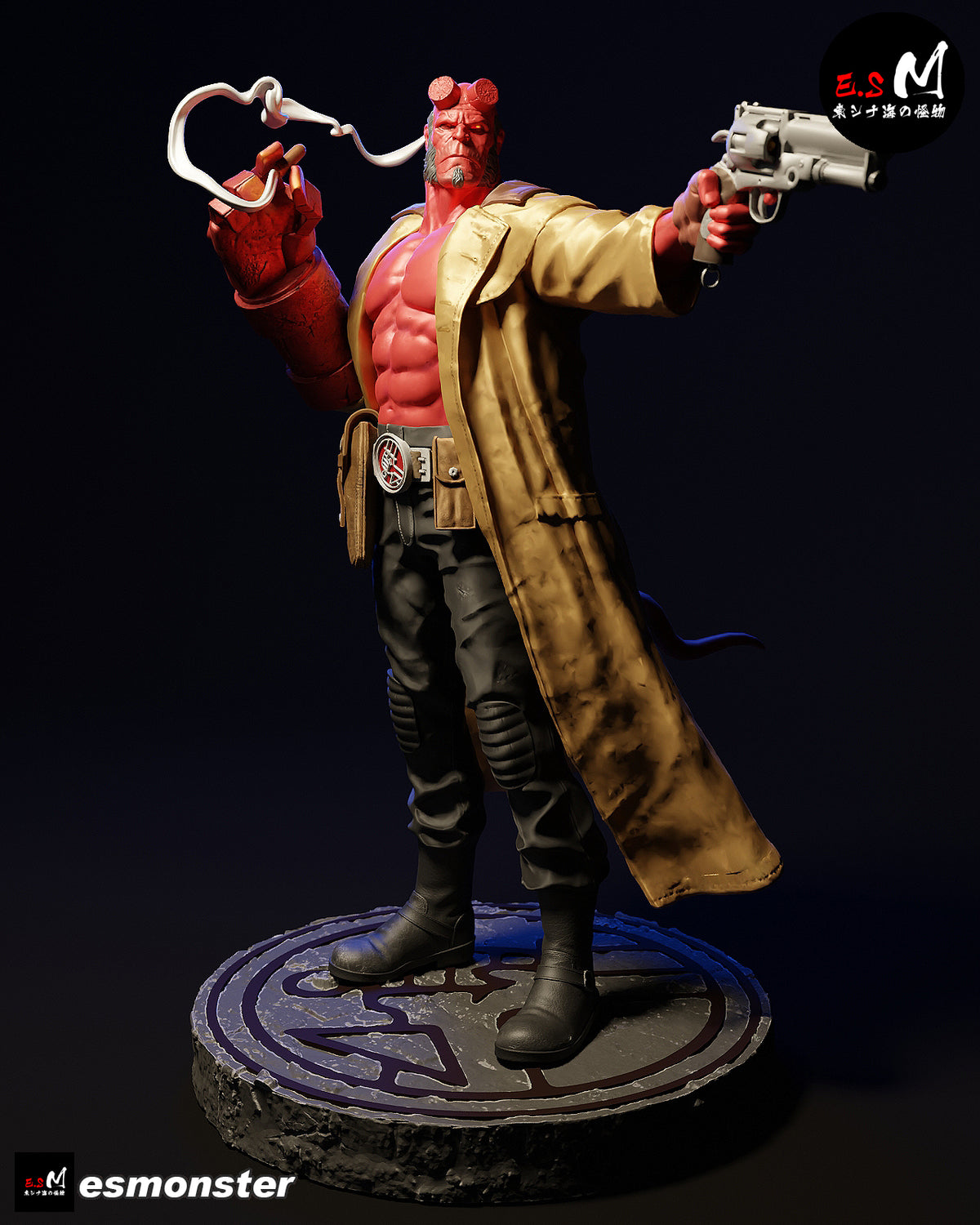 Hellboy Gun Style Dark Horse Unpainted Resin Garage Model Kit (1/6-1/12)