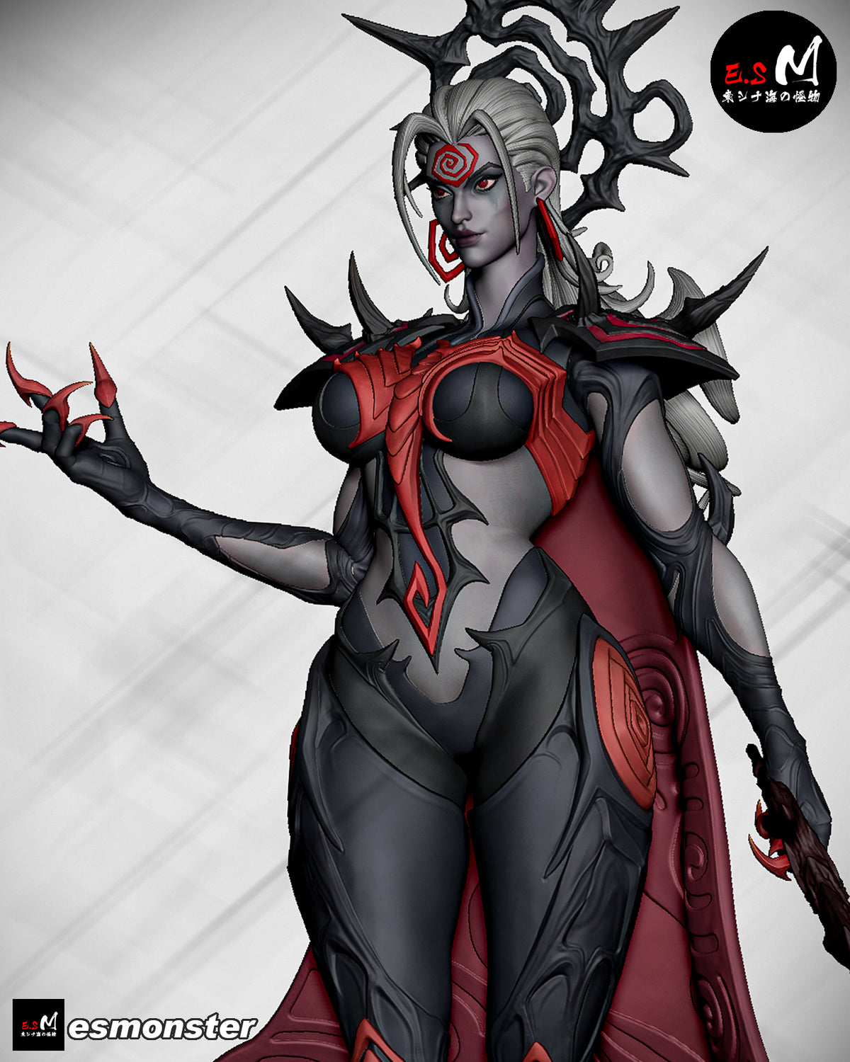 Black Queen Hela Style Marvel Unpainted Resin Garage Model Kit (1/6-1/12)