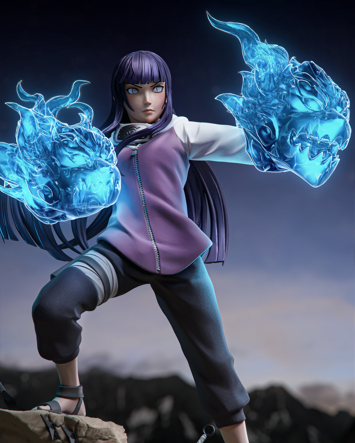 Hinata Style Gentle Fist Warrior Resin Kit – Unpainted 3D Printed Model Kit