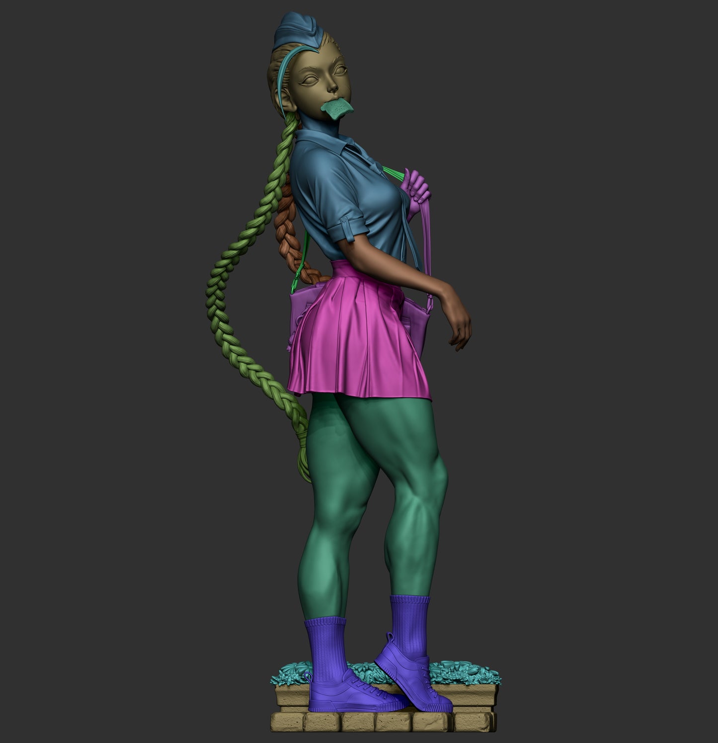 Highschool Cammy style Shadaloo Renegade resin kit – Unpainted 3D Printed Model kit