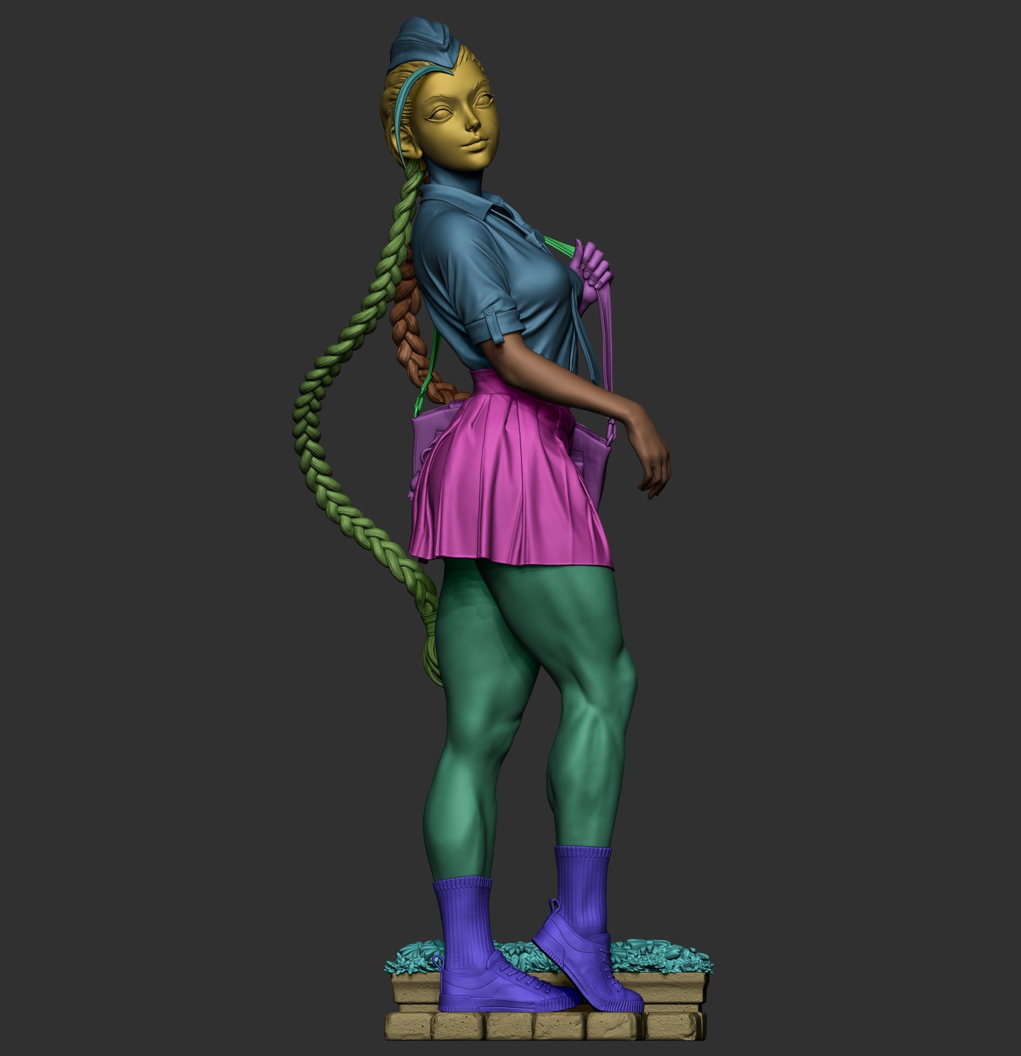 Highschool Cammy style Shadaloo Renegade resin kit – Unpainted 3D Printed Model kit